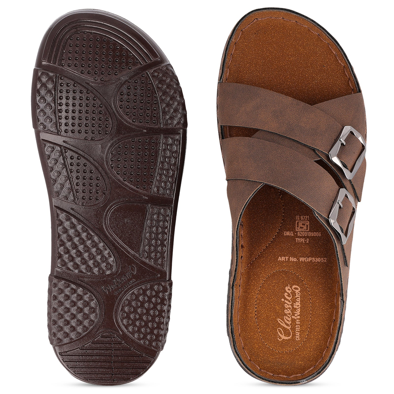 Men's Daily Wear Comfort Sandals - WGP53052 Brown