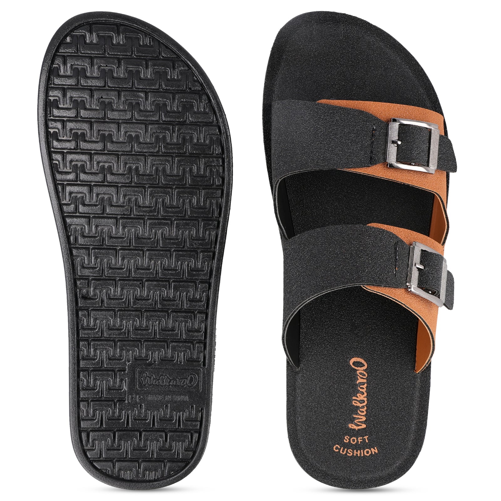 Men's Daily Wear Sandals - WG5661 Black Tan