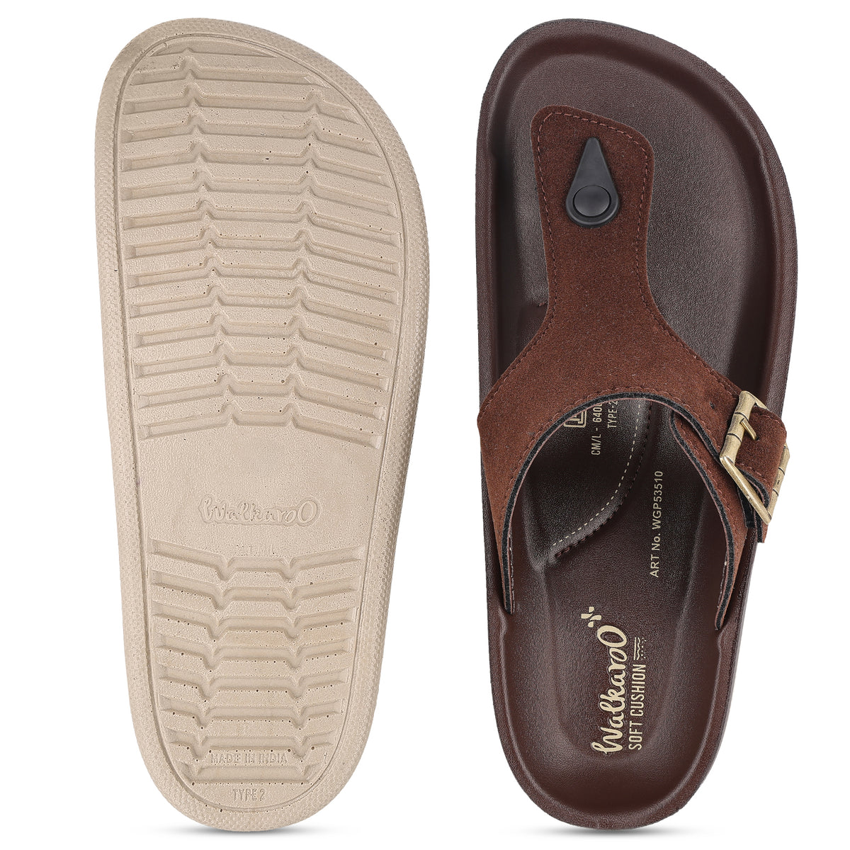 Men's Daily Wear Sandals - WGP53510 Brown