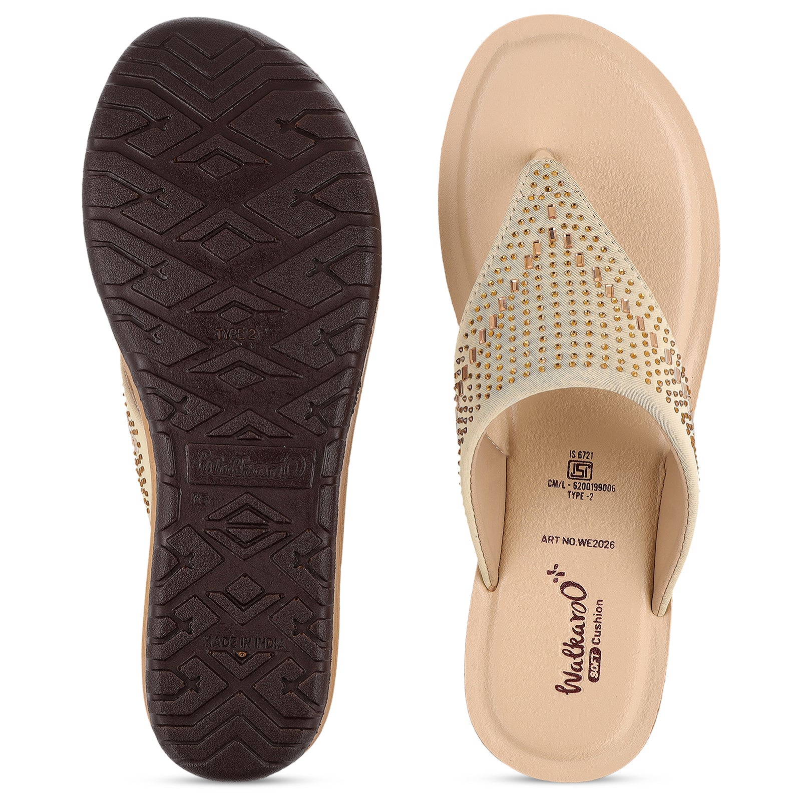 Sparkles Women's Daily Wear Sandal - WE2026 Cream