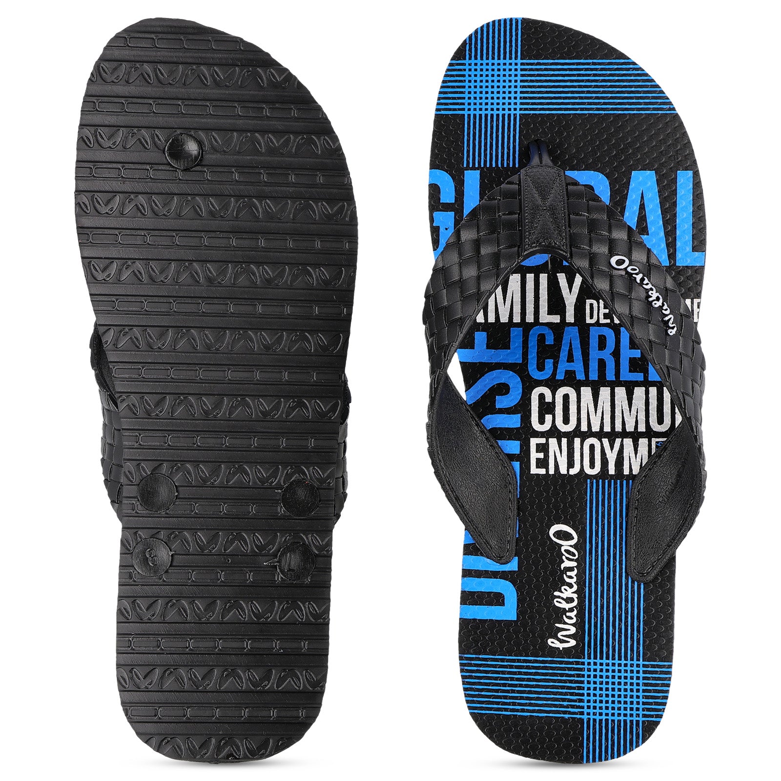 Men's Hawai Slippers - HG166 Blue Black