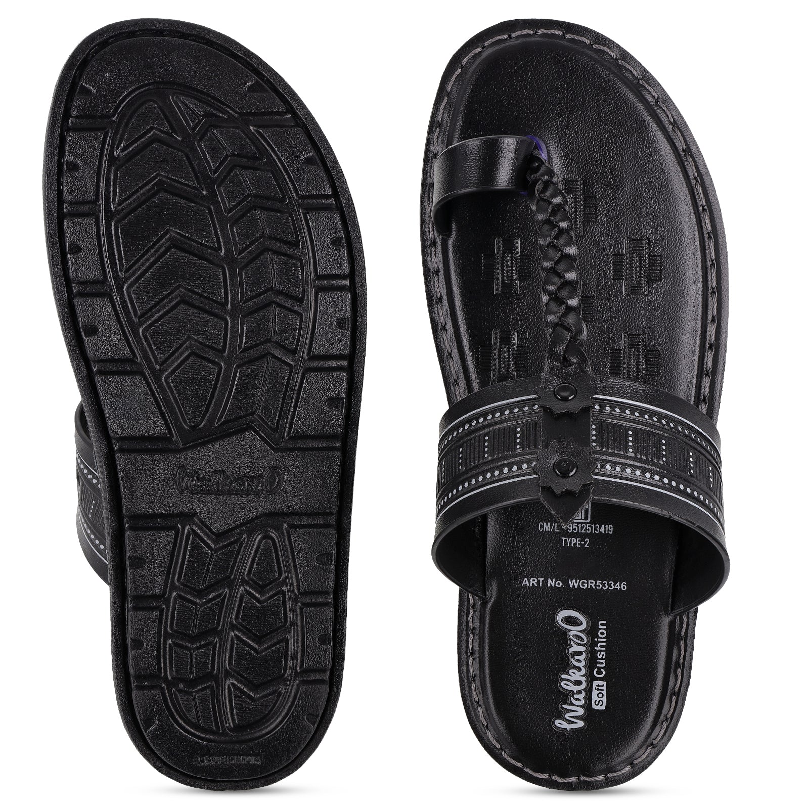 Men's Daily Wear Sandals - WGR53346 Black