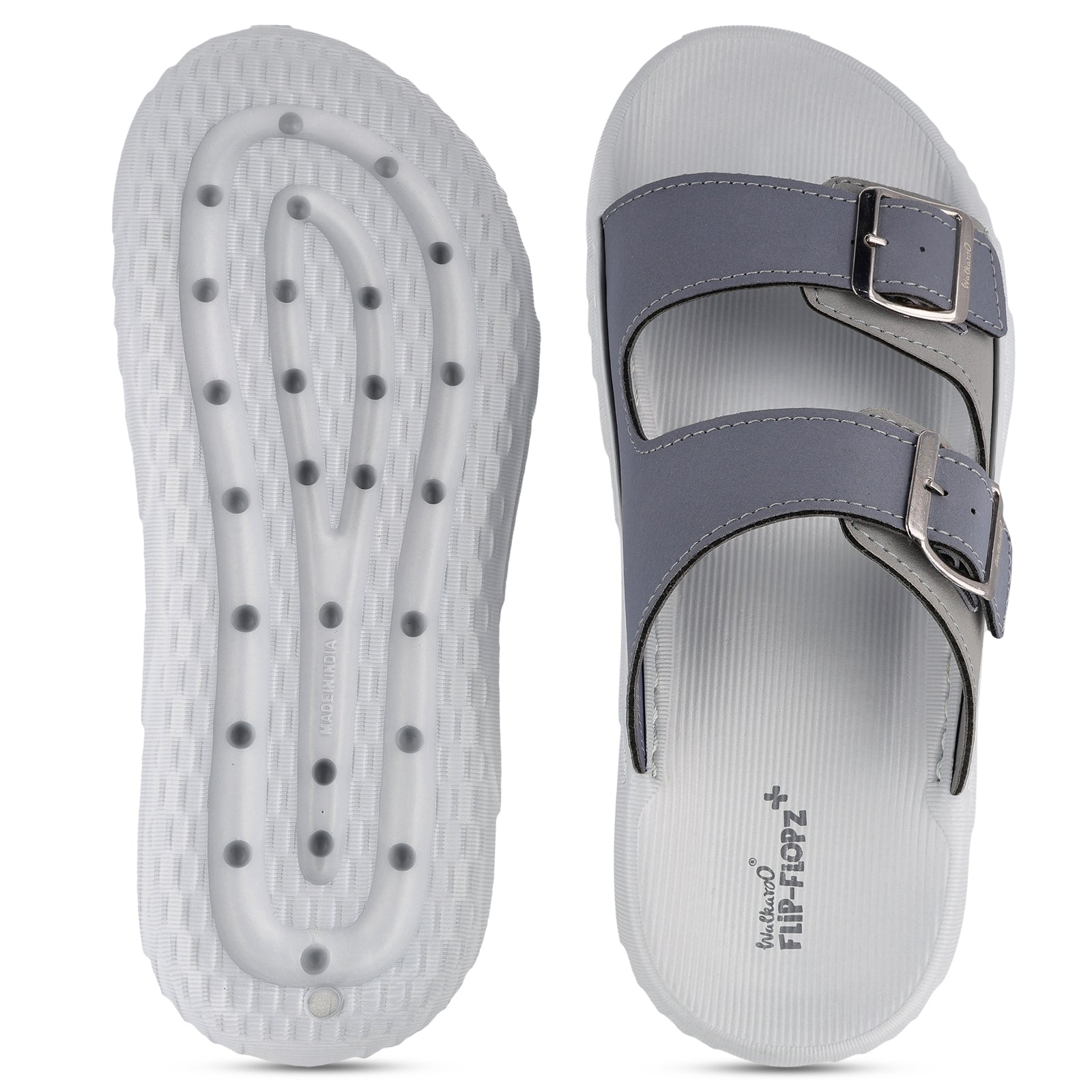 Men's Daily Wear Sandals - FGP45004 Light Grey Navy Blue