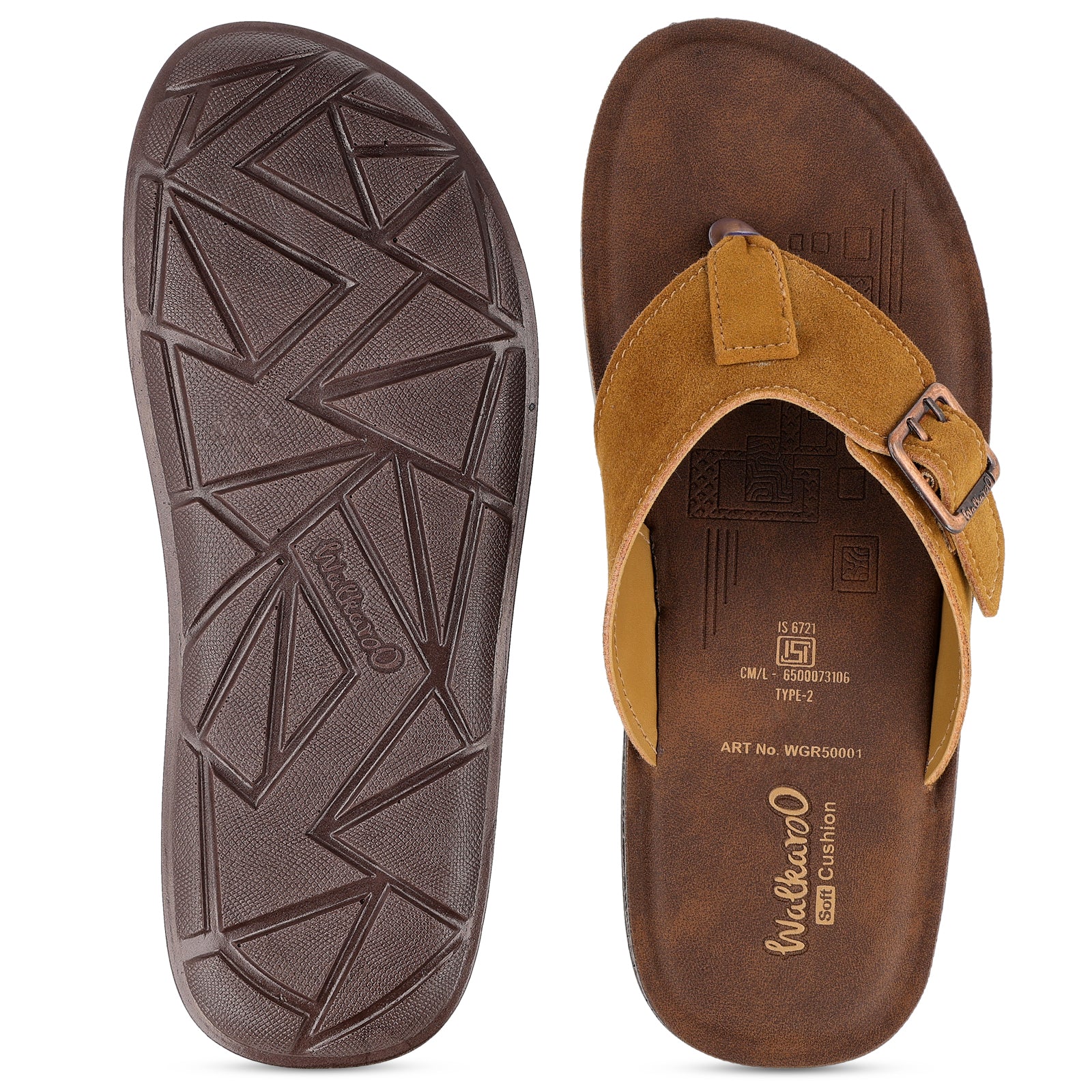 Men's Daily Wear Sandals - WGR50001 Camel