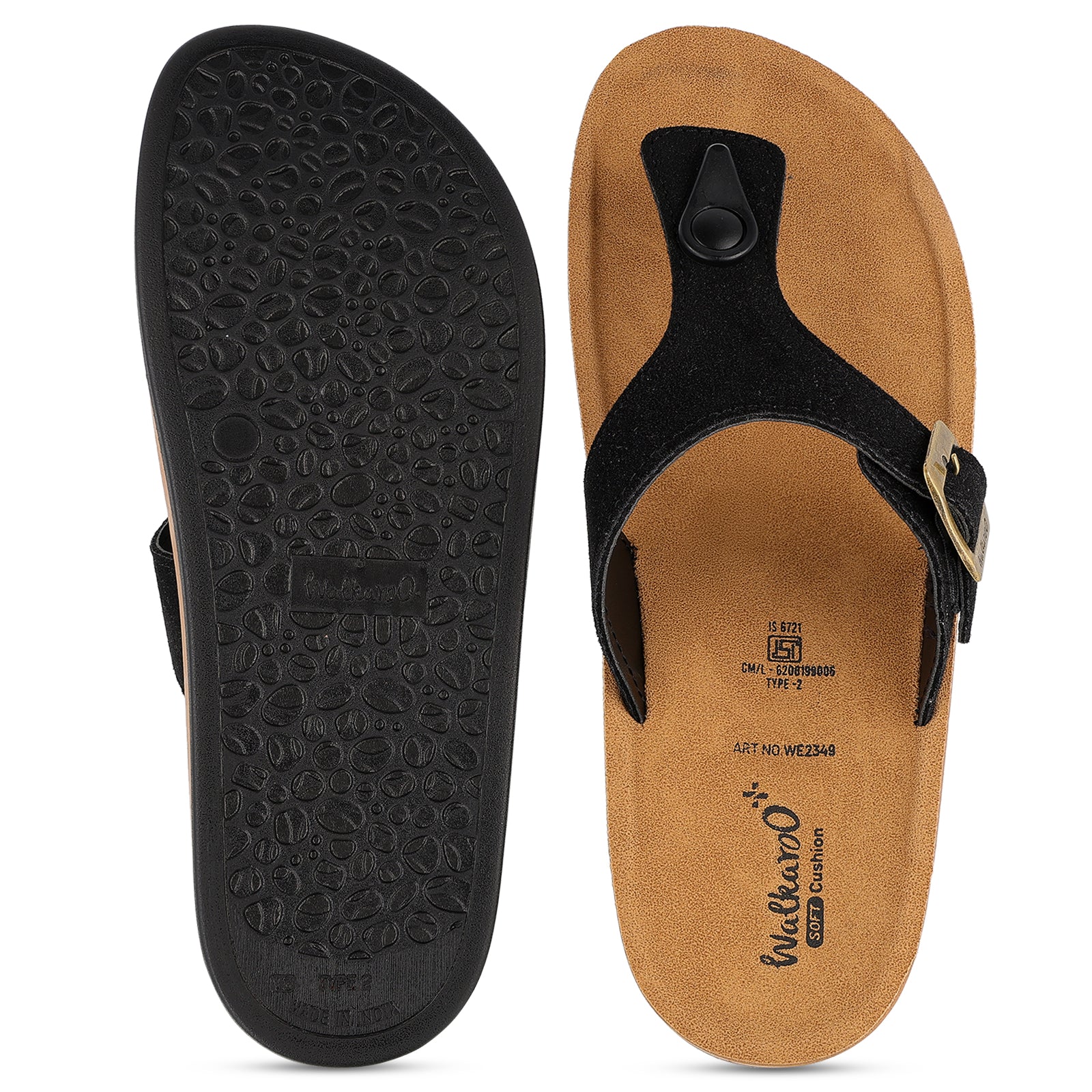 Women's Daily Wear Sandals - WE2349 Black Beige