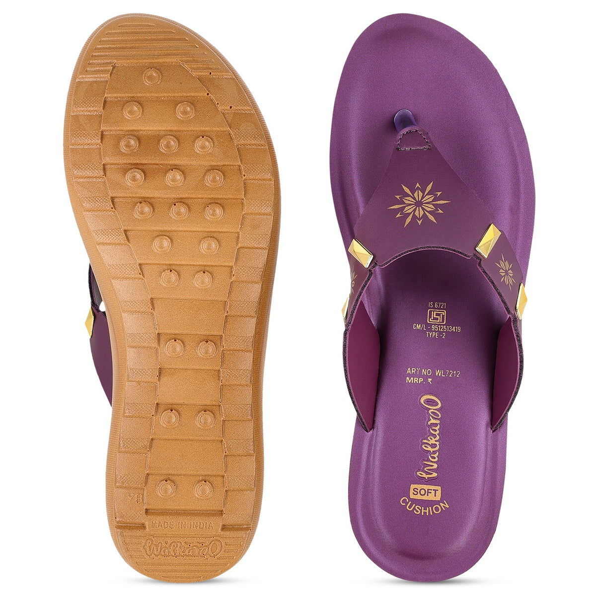 Women's Daily Wear Sandals - WL7212 Plum