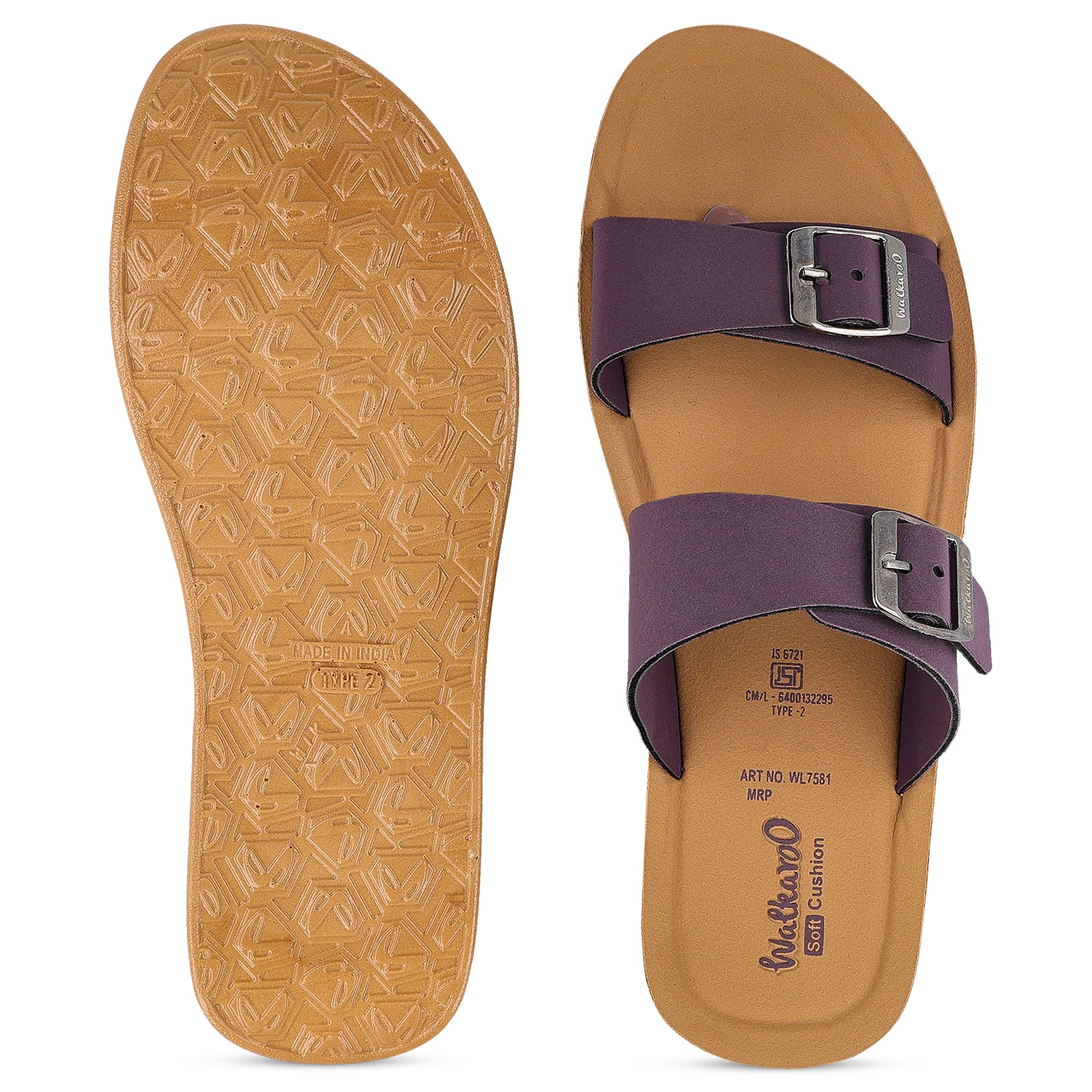 Women's Daily Wear Sandals - WL7581 Purple Beige