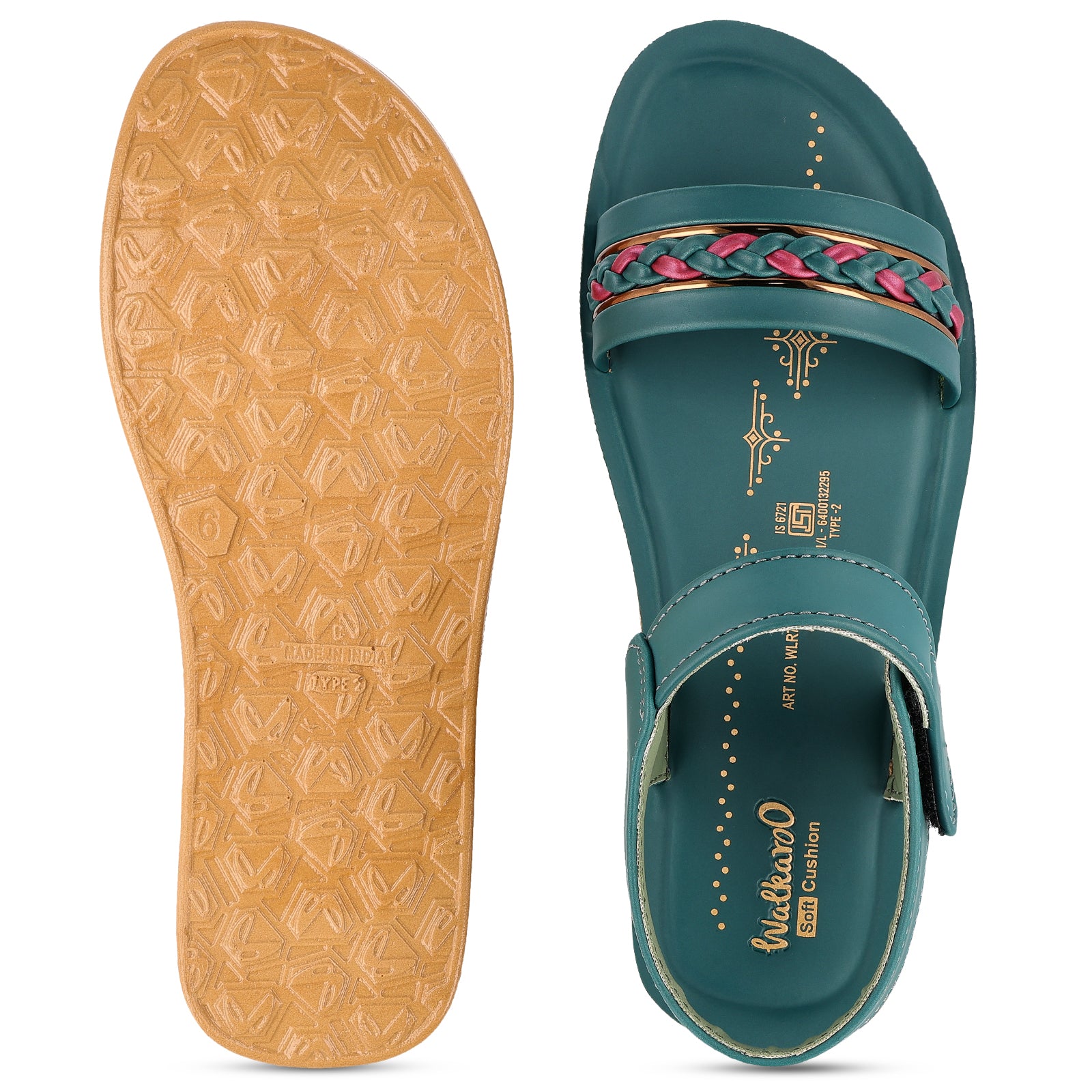 Women's Daily Wear Sandals - WLR77001 Green