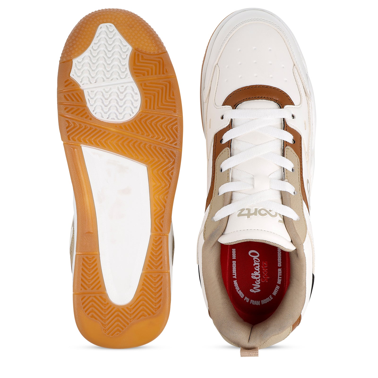 Men's Colourblocked Sneakers - WY3477 White Beige