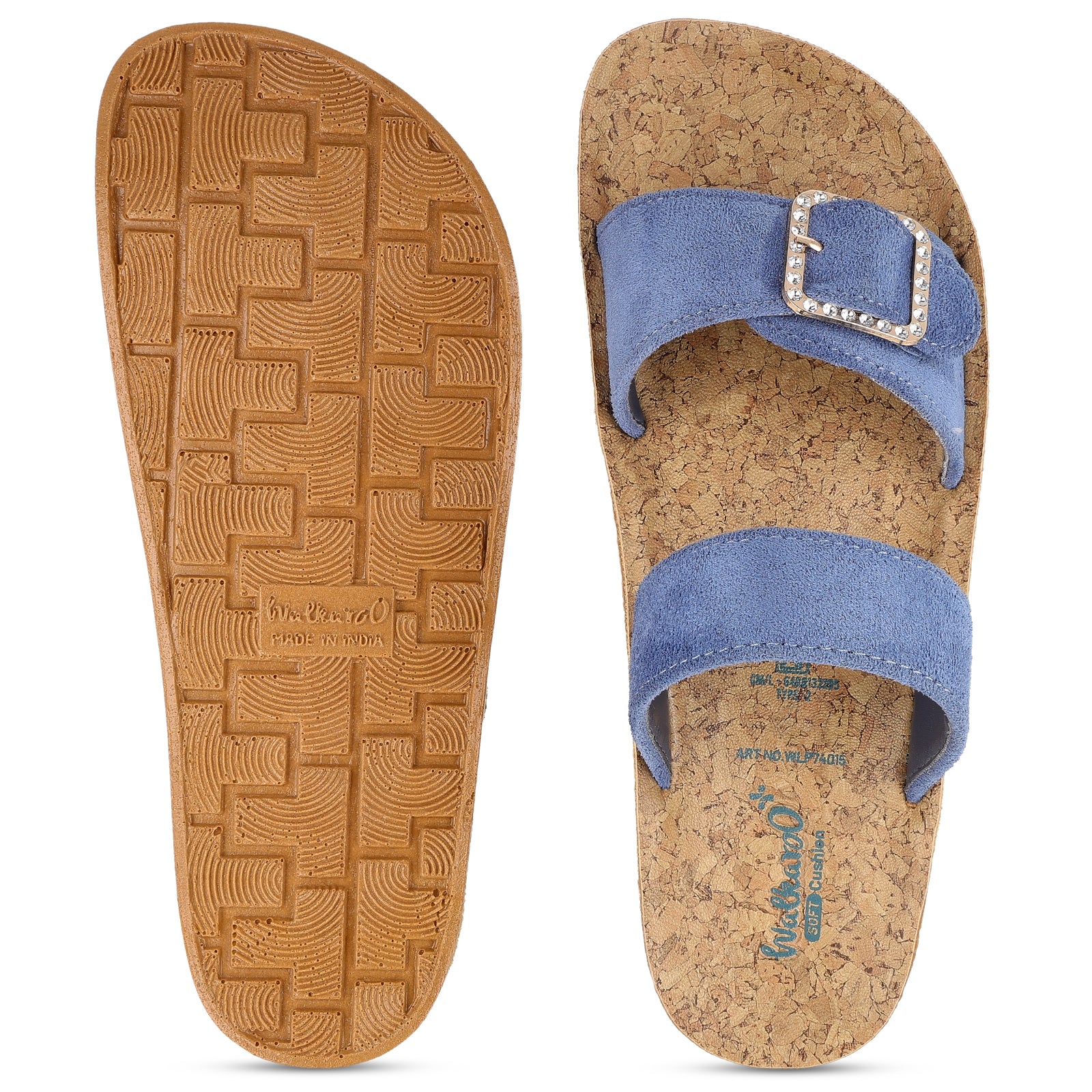Women's Daily Wear Sandals - WLP74015 Blue Beige