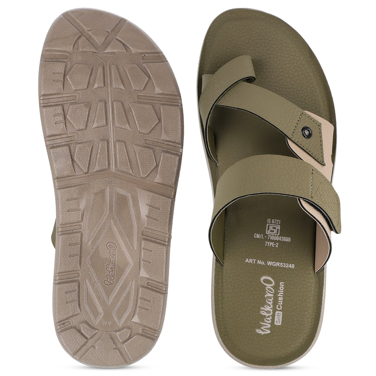 Men's Daily Wear Sandals - WGR53248 Olive