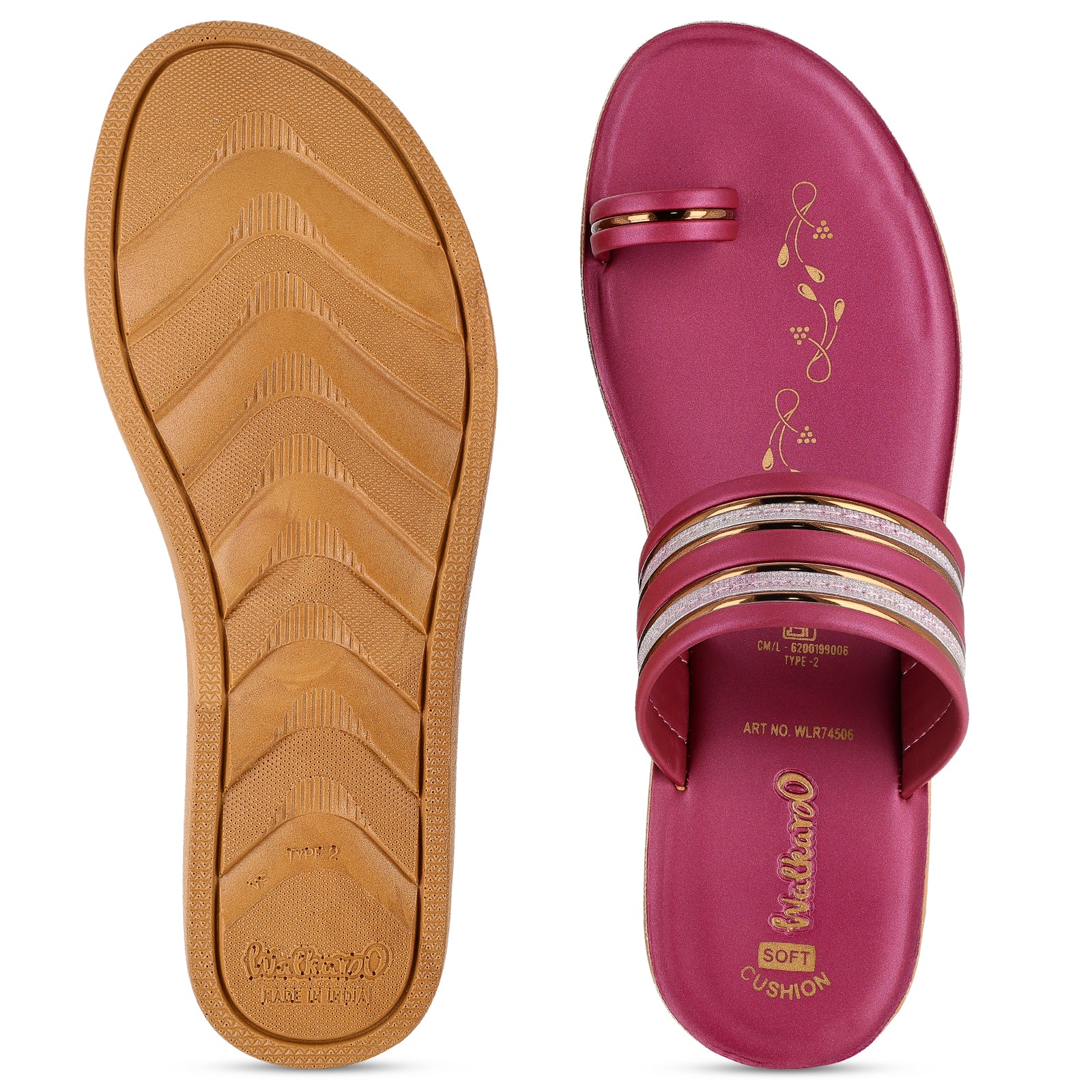 Women's Wedge Heel Sandals - WLR74506 Maroon