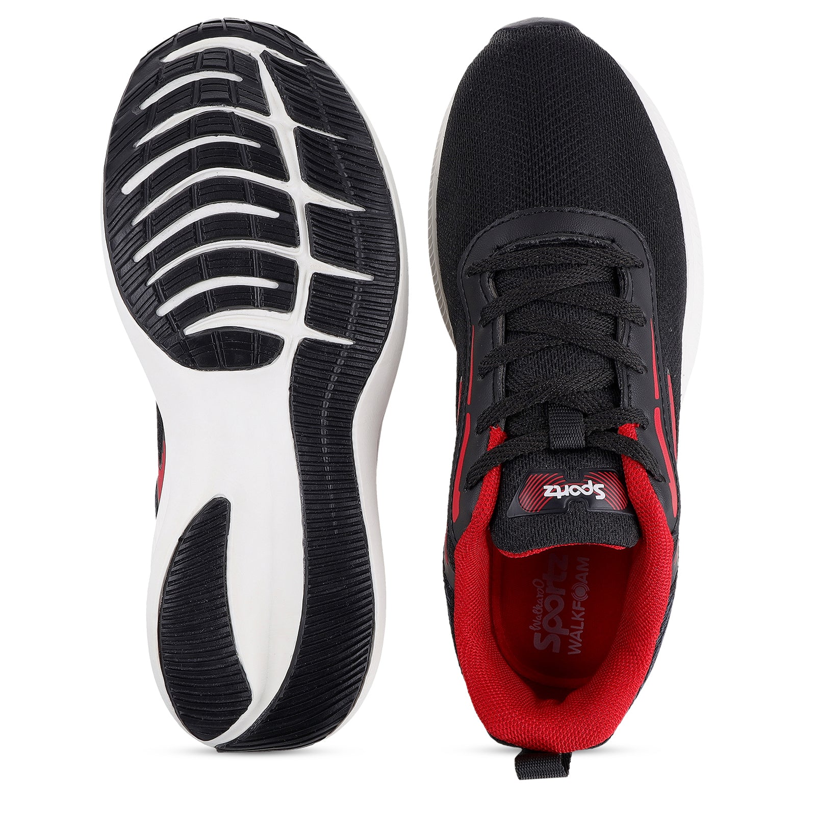 Boy's Lace-up Sports Shoe - WS9611 Black Red
