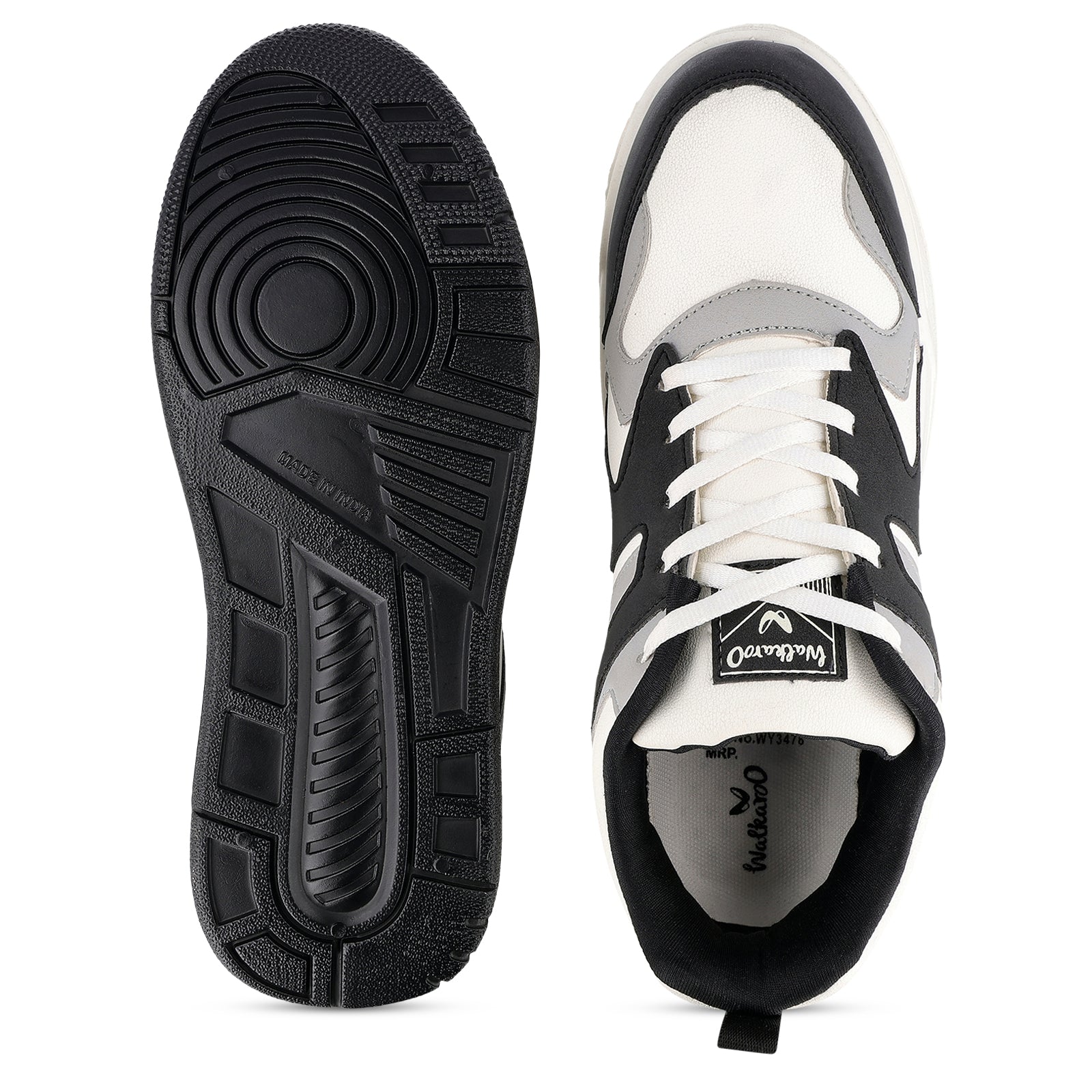 Men's Two-Tone Sneakers - WY3478 White Black