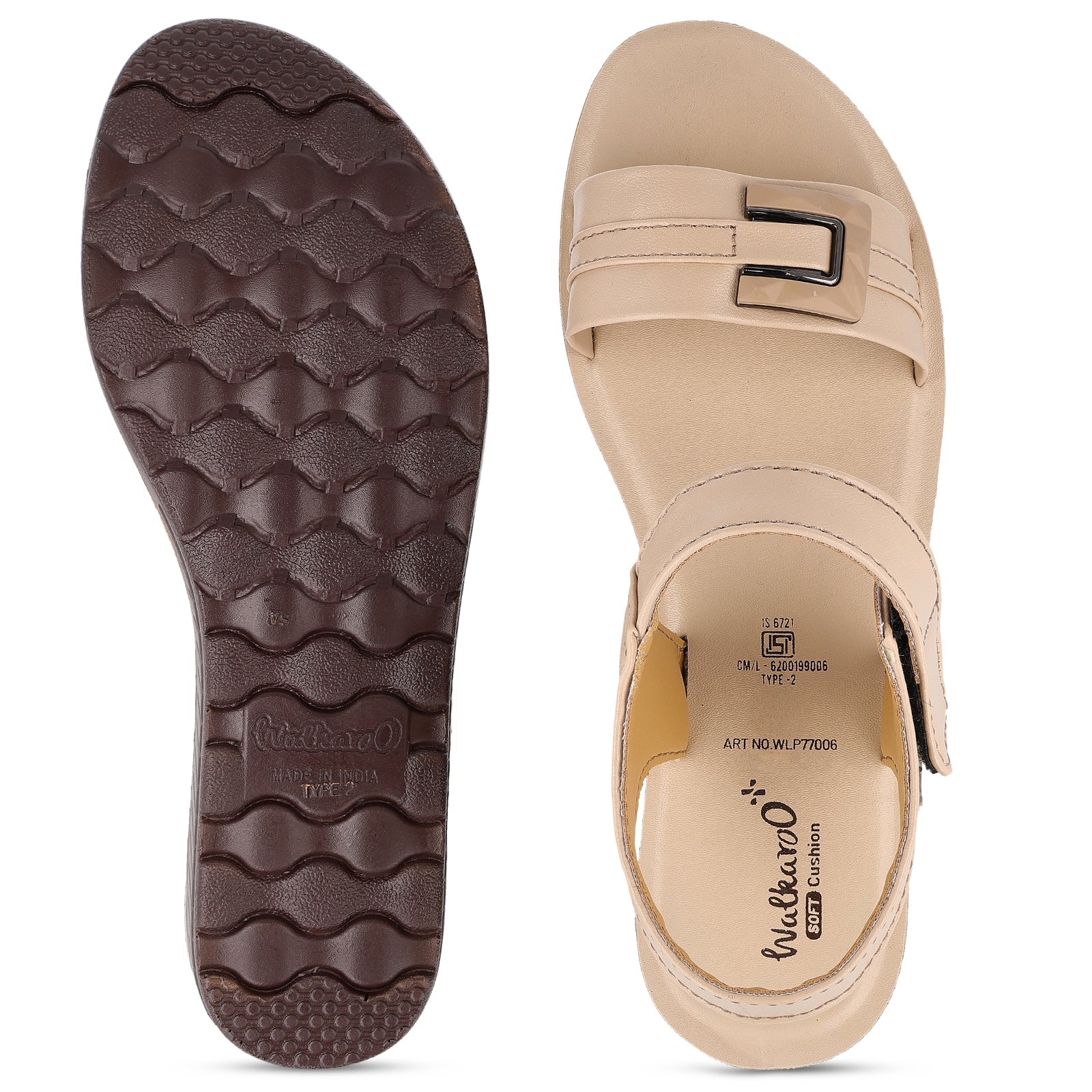 Women's Wedge Heel Sandals - WLP77006 Cream
