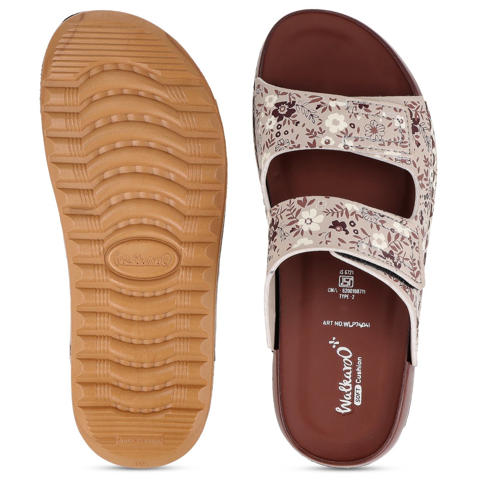 Women's Daily Wear Comfort Sandals - WLP74041 Brown