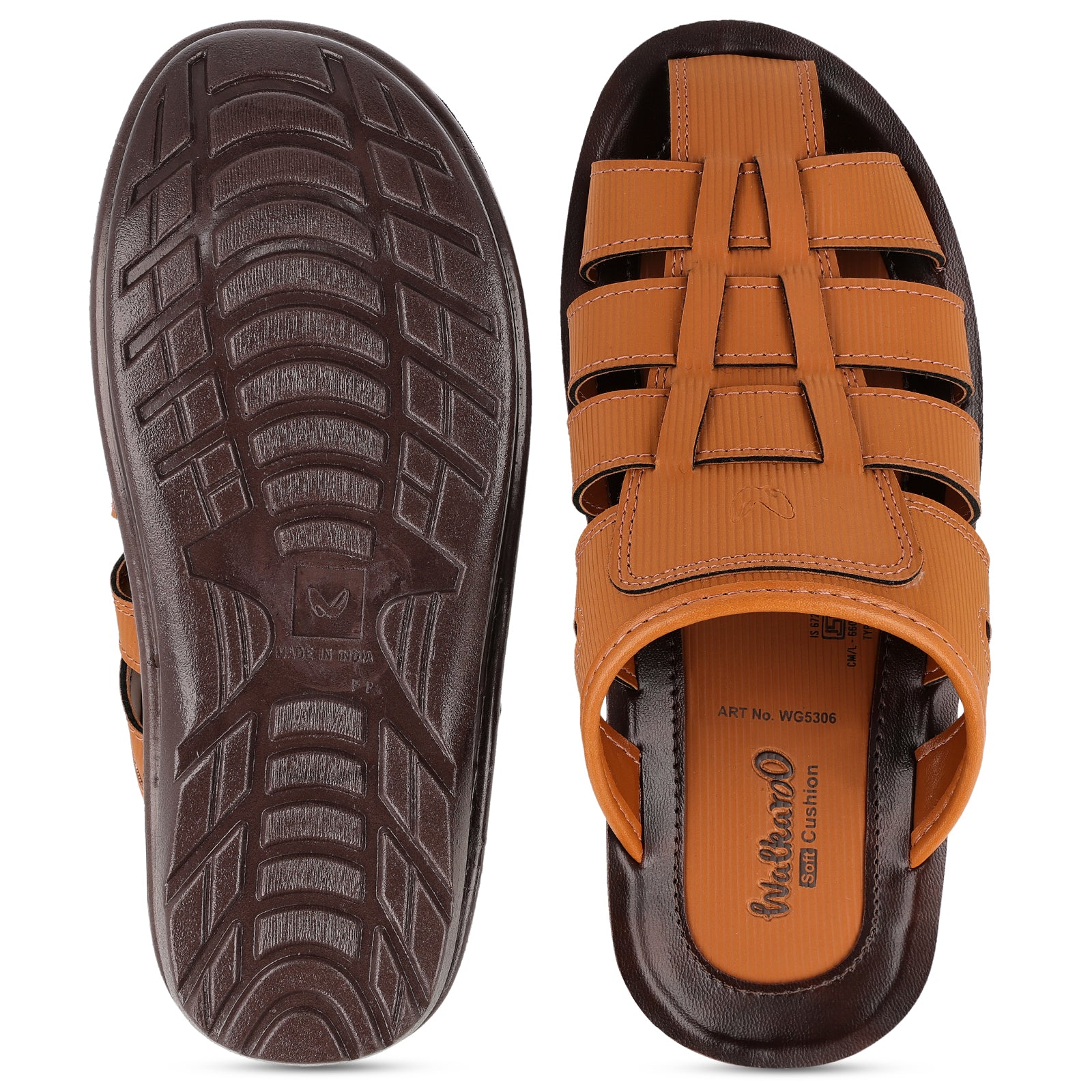 Men's Fisherman Sandals - WG5306 Brown Tan