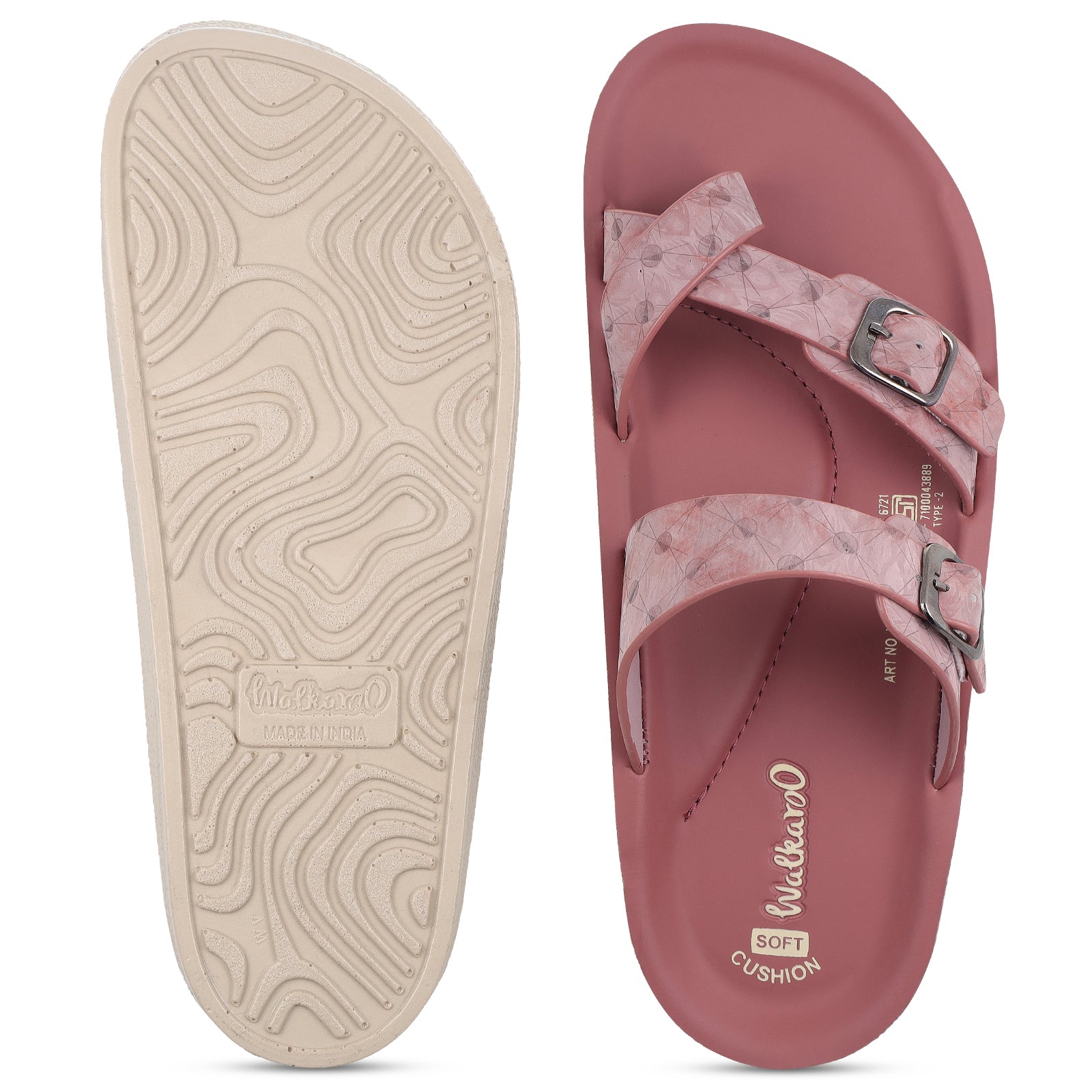 Women's Daily Wear Sandals -WLR72052 Dusty Rose
