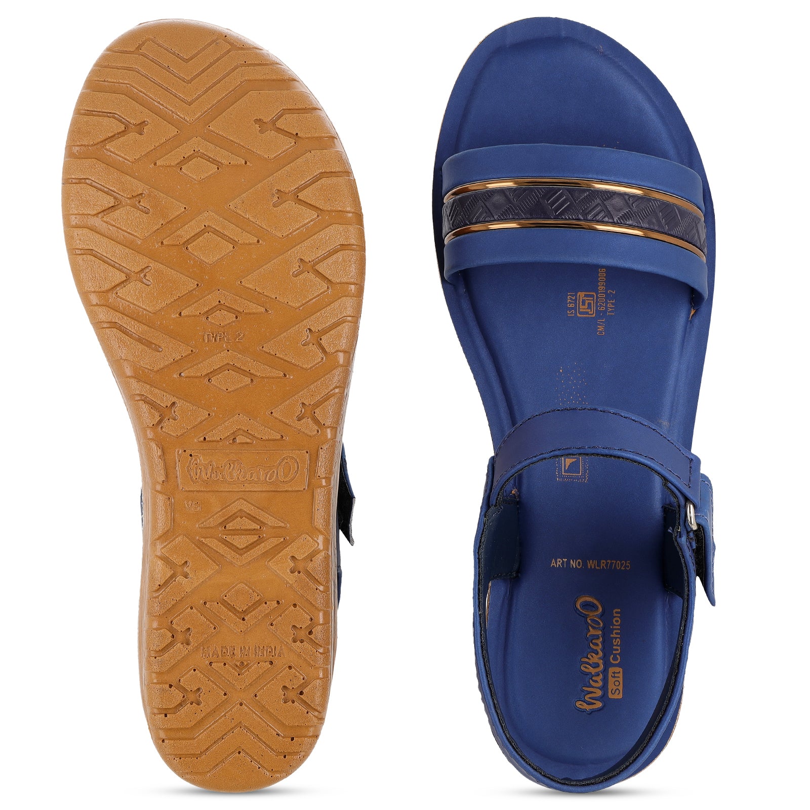 Women's Wedge Heel Sandals - WLR77025 Navy Blue