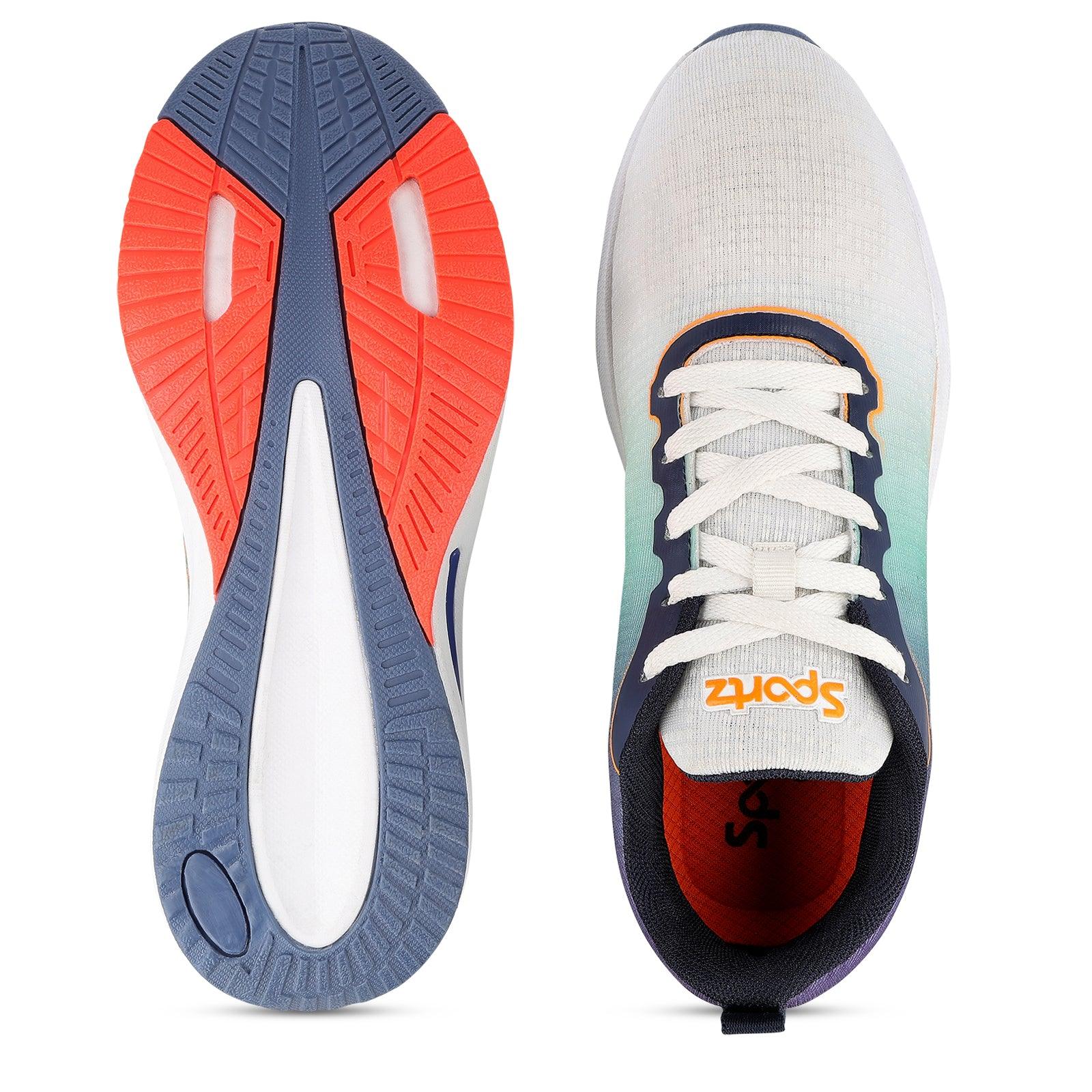 Men's Lace-up Sports Shoes - WS97545 Green Orange