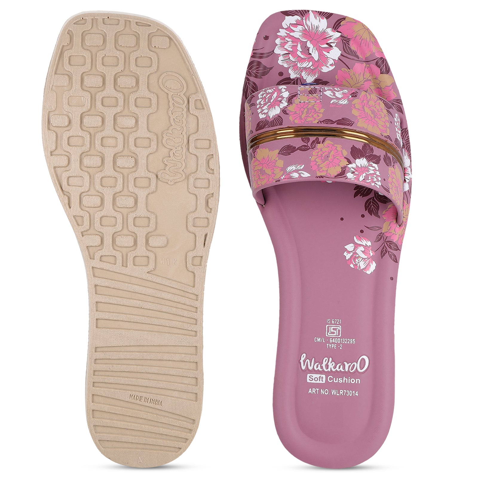 Women's Slide Sandals - WLR73014 Mauve