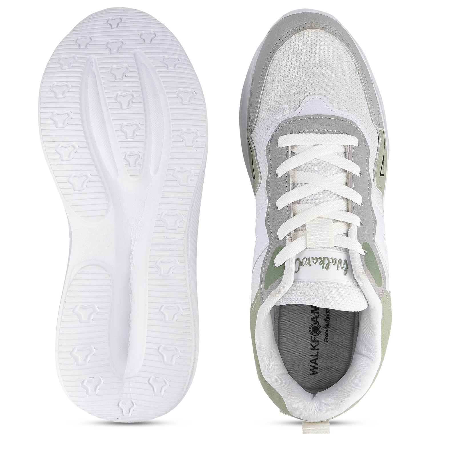 Men's Lace-up Sports Shoes - WS3122 White Green