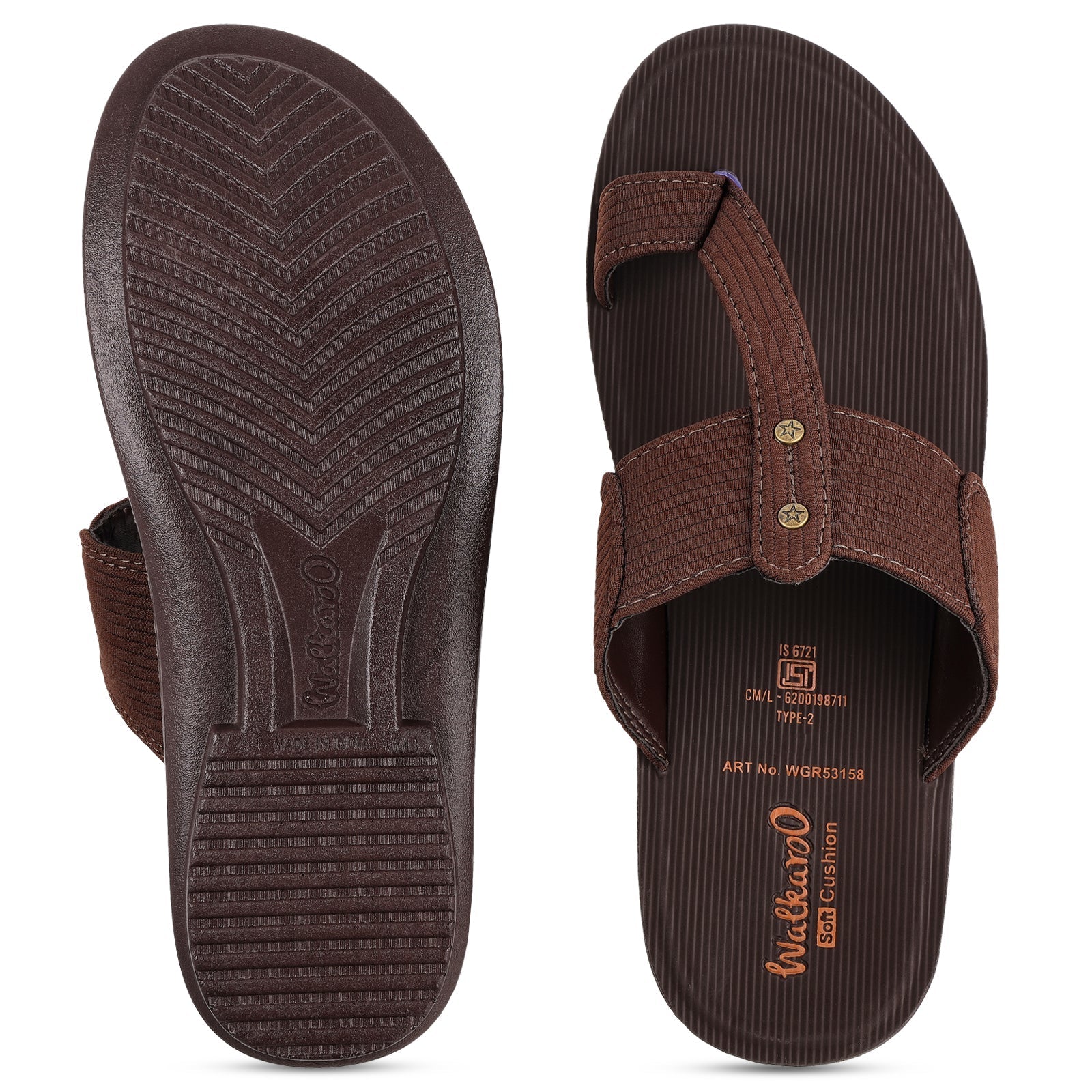 Men's Traditional Chappal - WGR53158 Brown