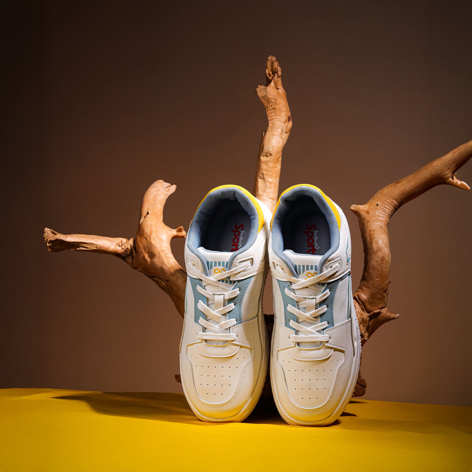 Men's Sports Sneakers - SGE24007 White Blue