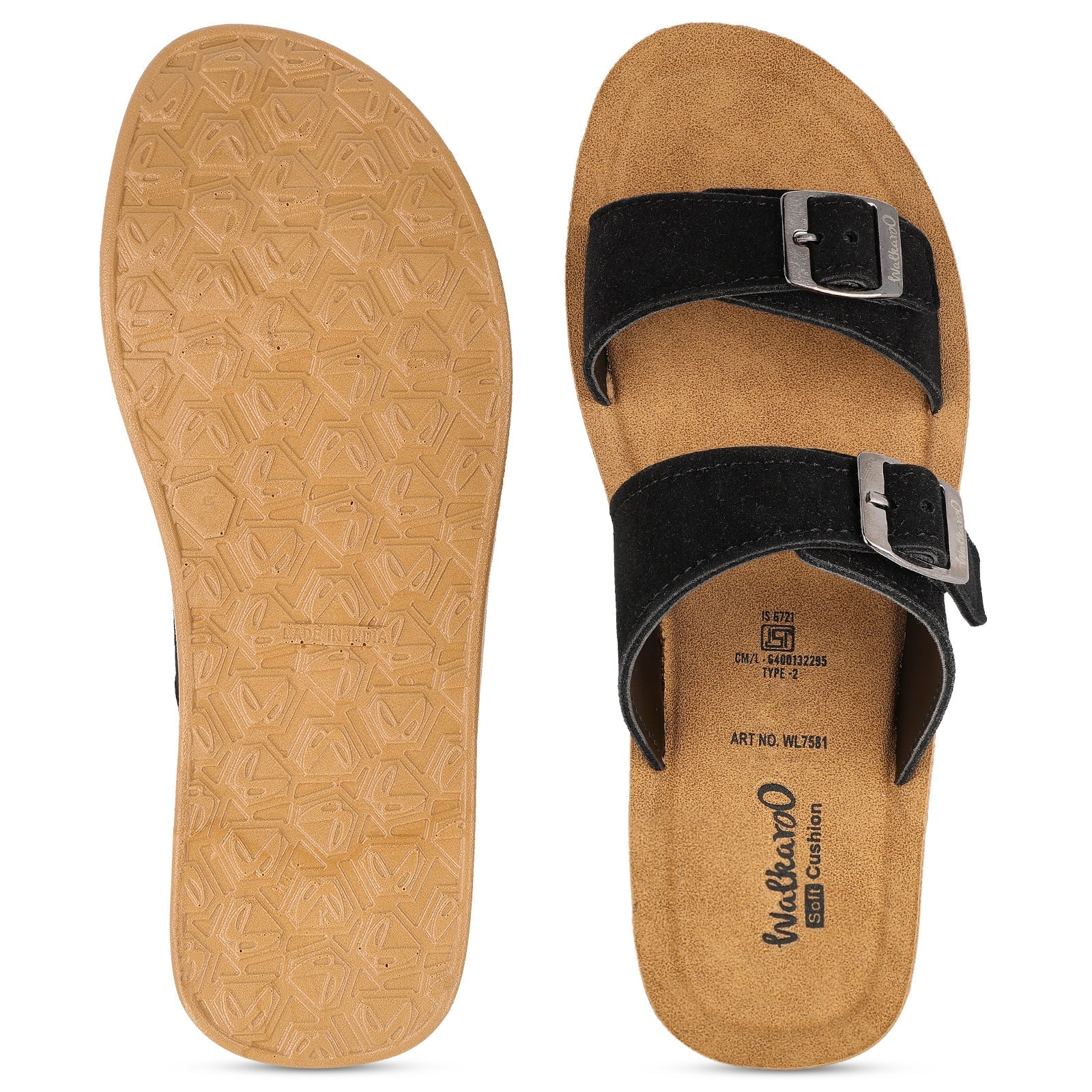 Women's Daily Wear Sandals - WL7581 Black Beige