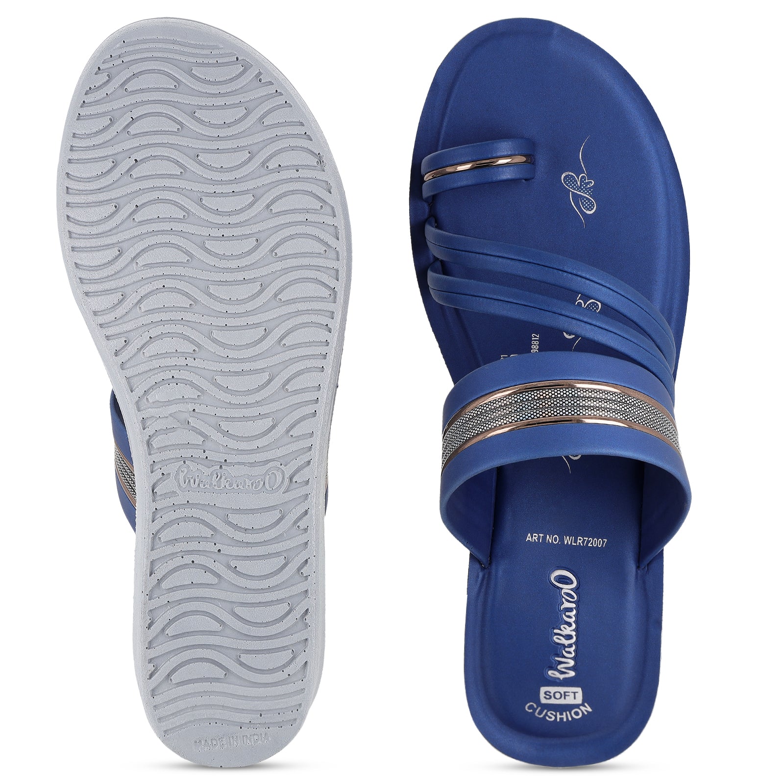 Women's Wedge Heel Sandals - WLR72007 Navy Blue