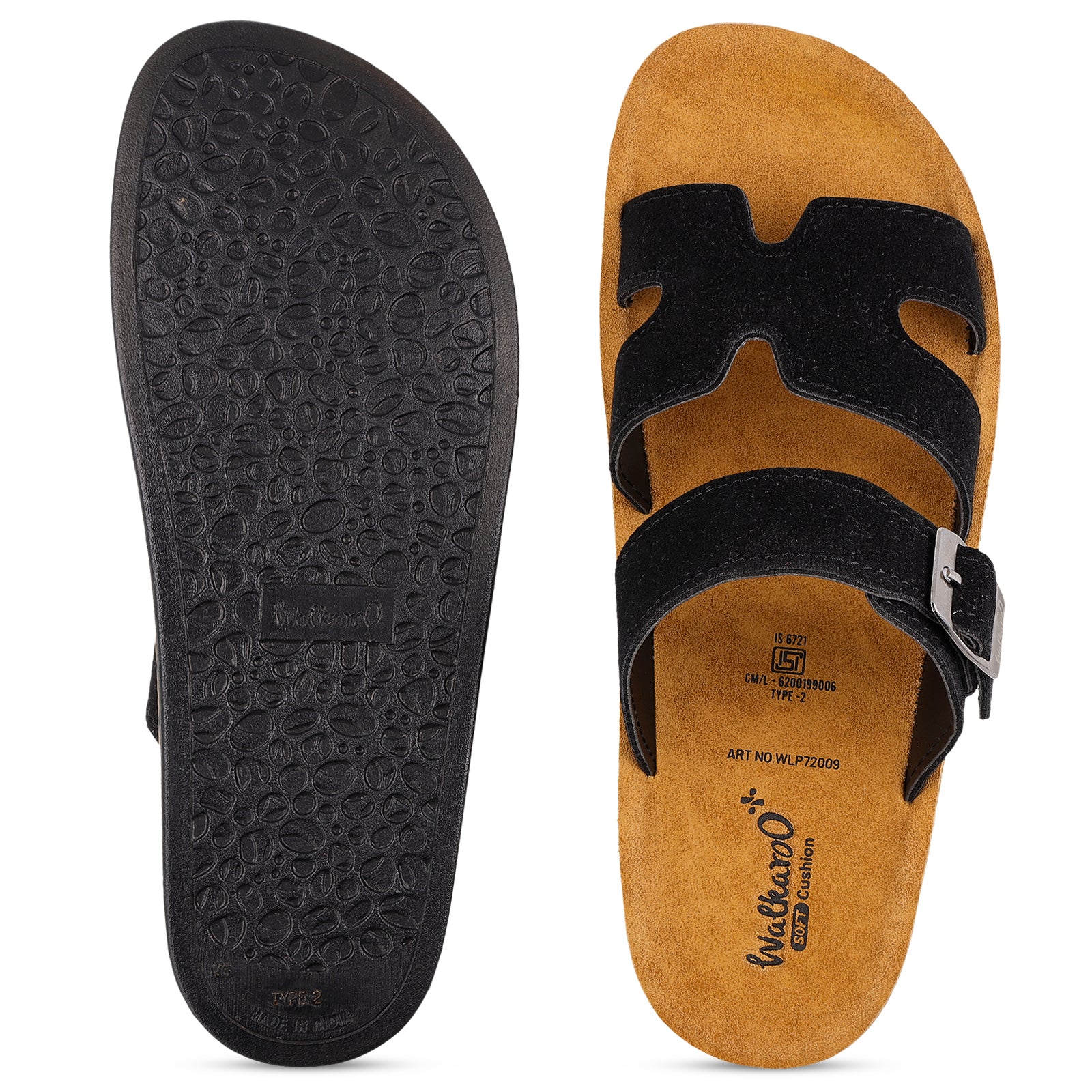 Women's Daily Wear Sandals - WLP72009 Black Beige