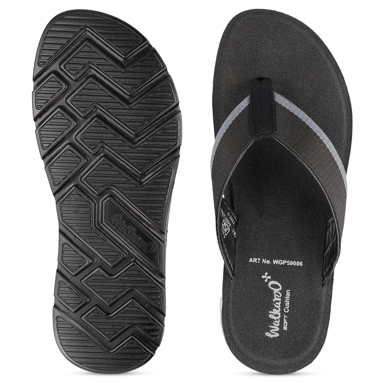 Men's Daily Wear V-Strap Sandals - WGP50006 Black