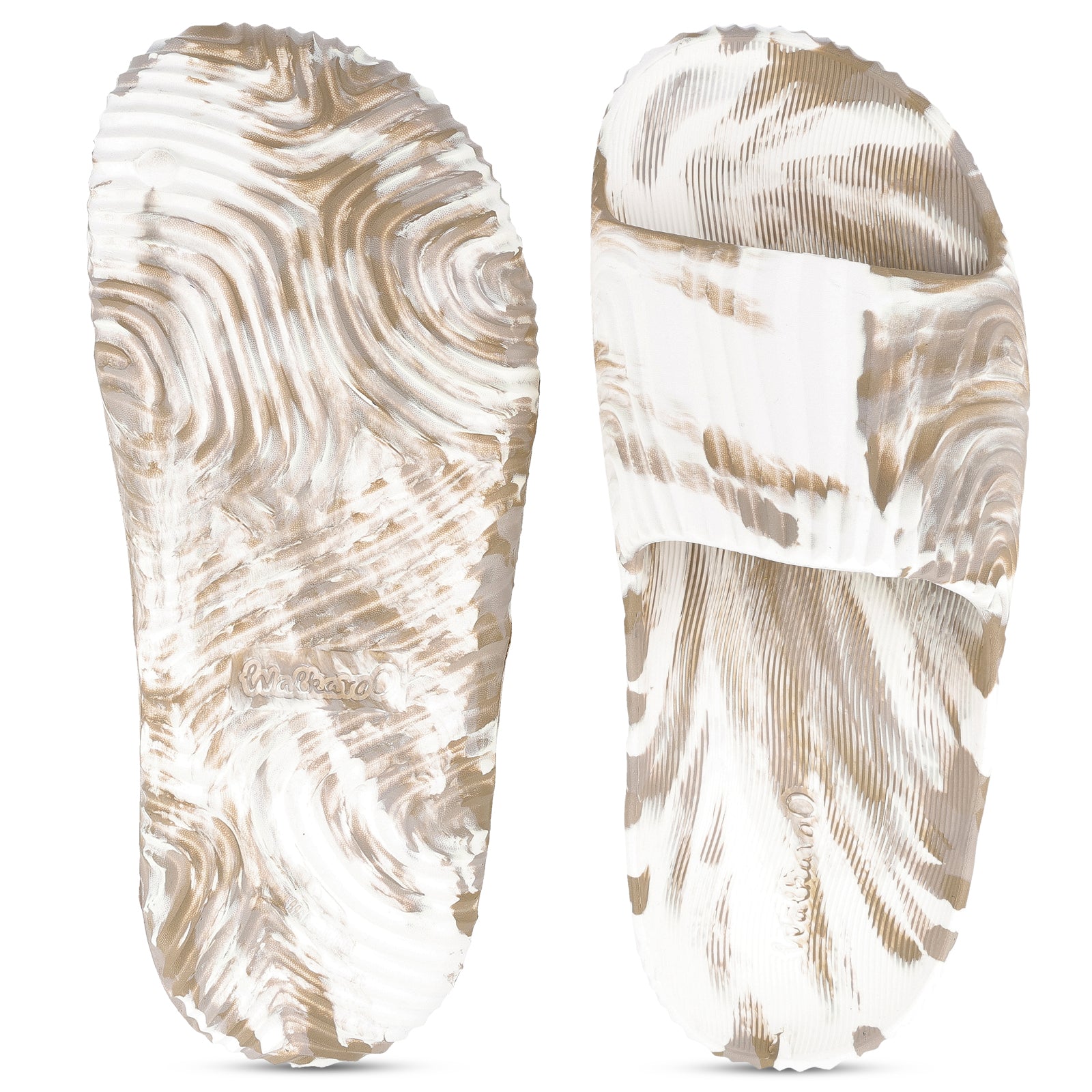 Men's Flip Flop Sliders - WC8823 Khaki White