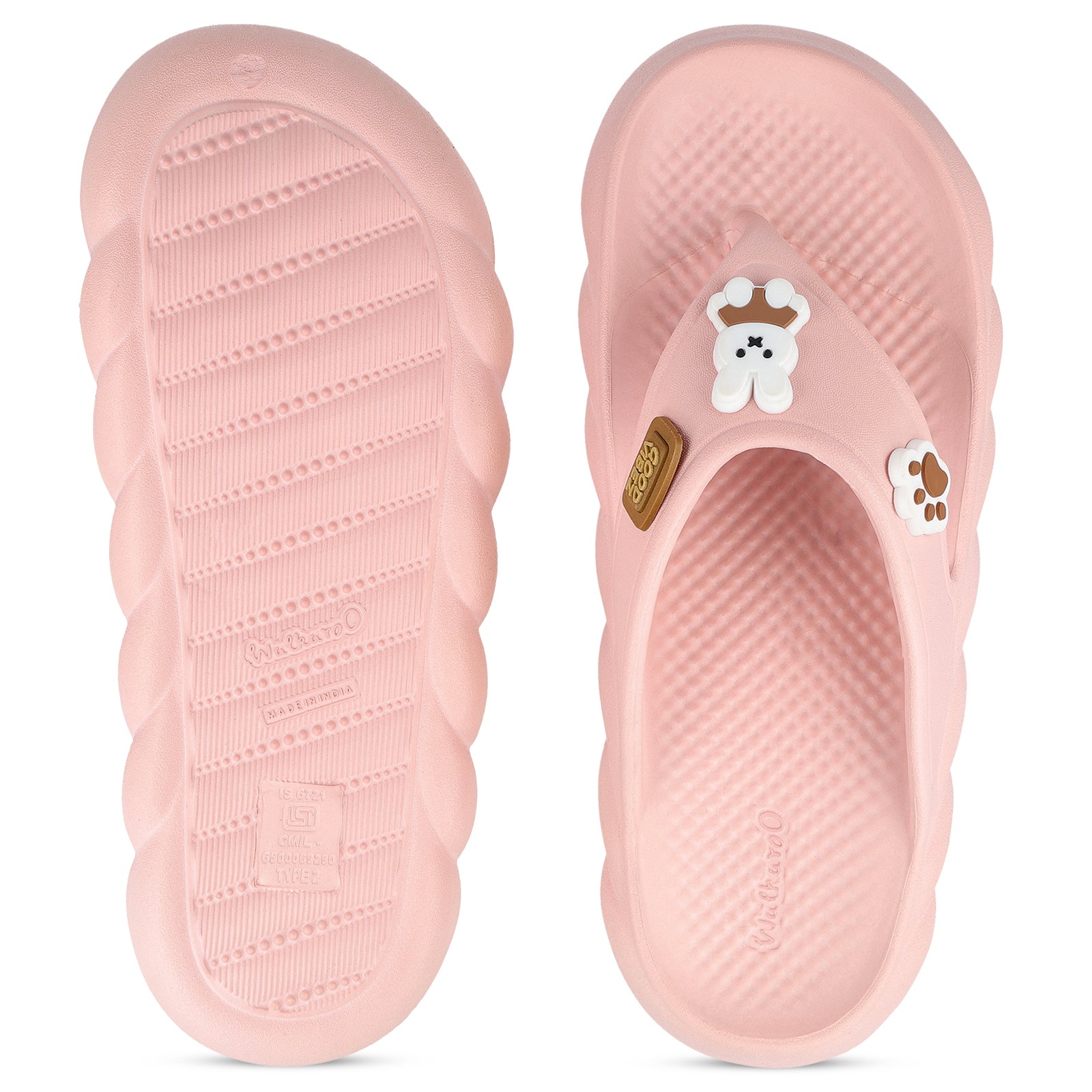 Women's Flip-Flop Slippers - WC8948 Peach