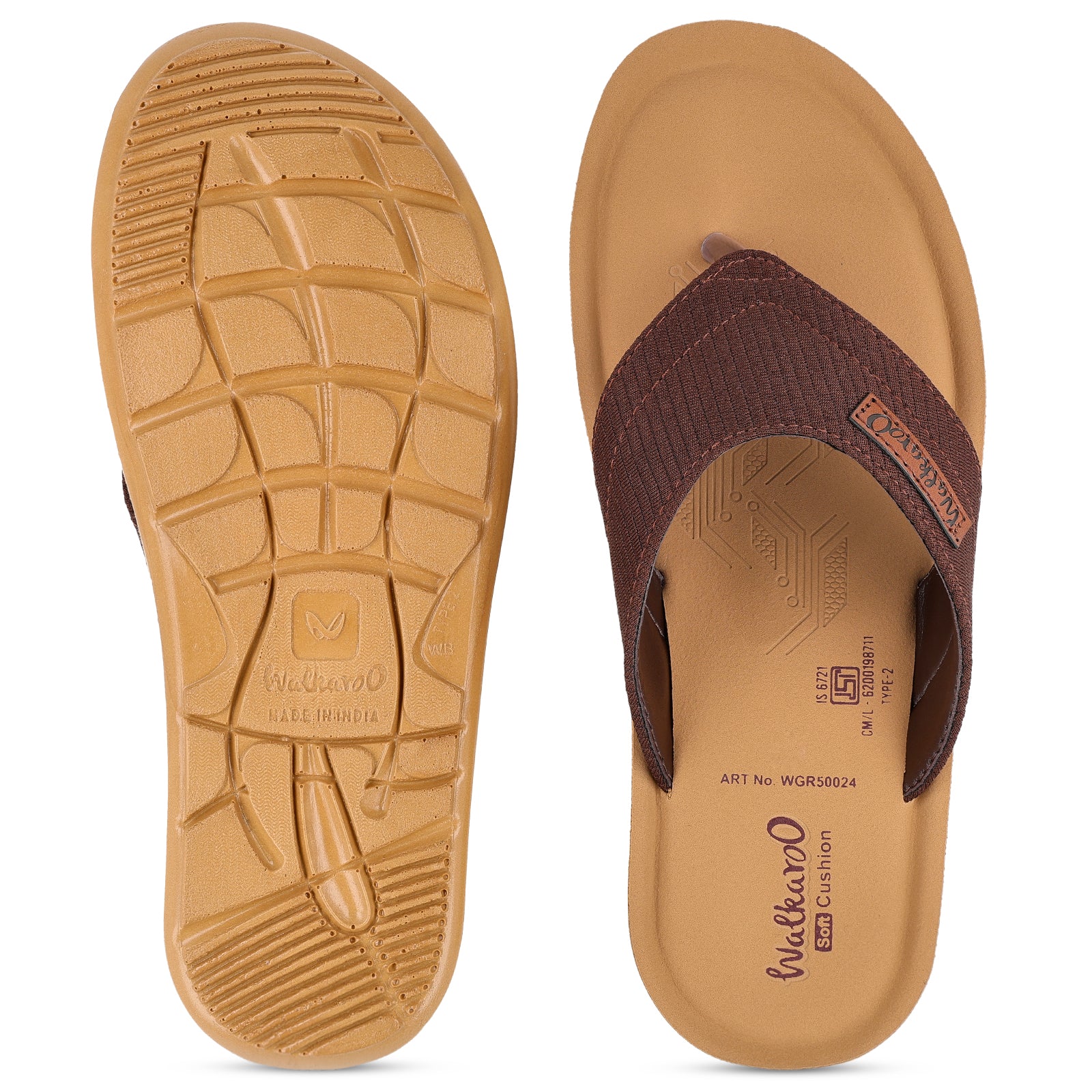 Men's Daily Wear Sandals - WGR50024 Brown