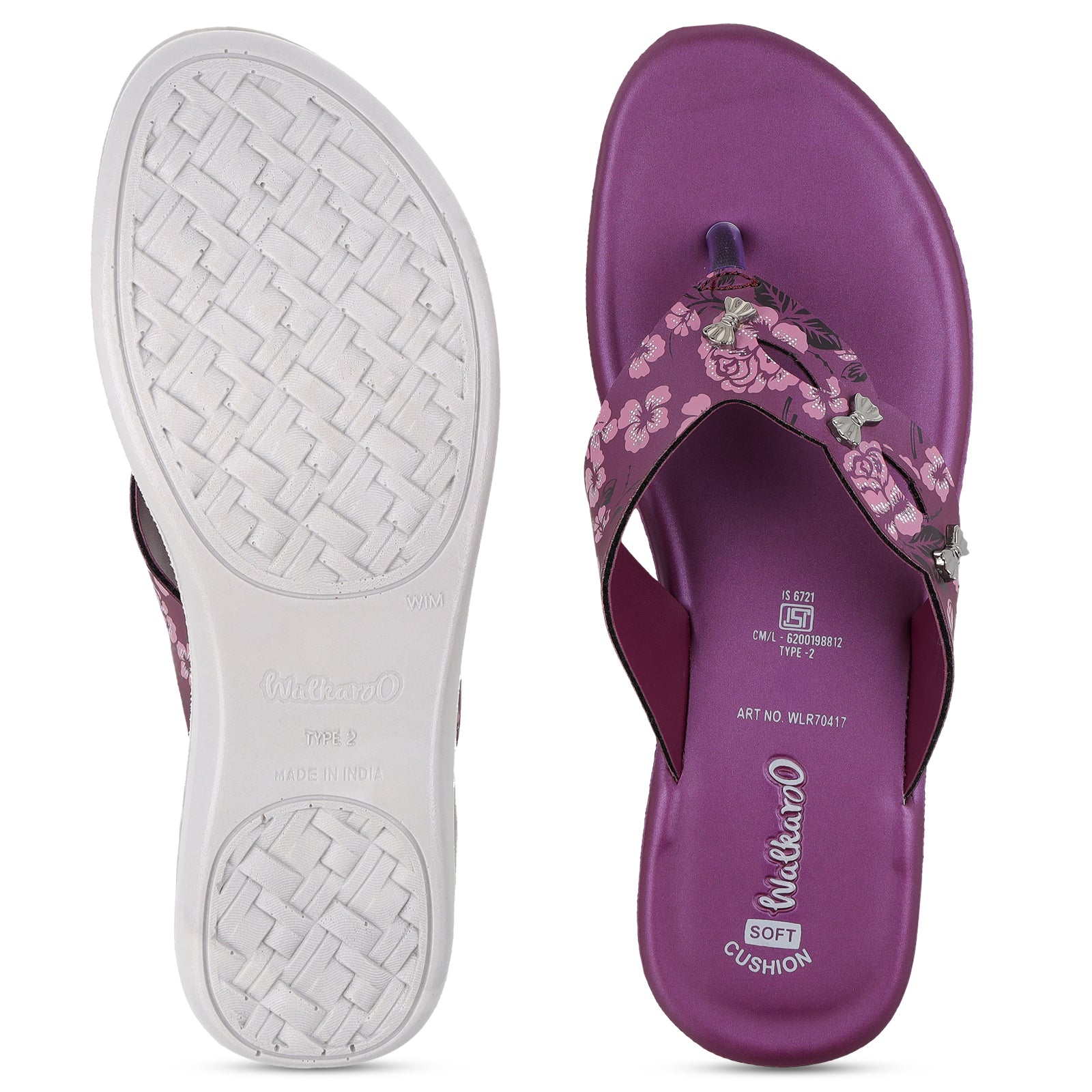 Women's Daily Wear Sandals - WLR70417 Plum