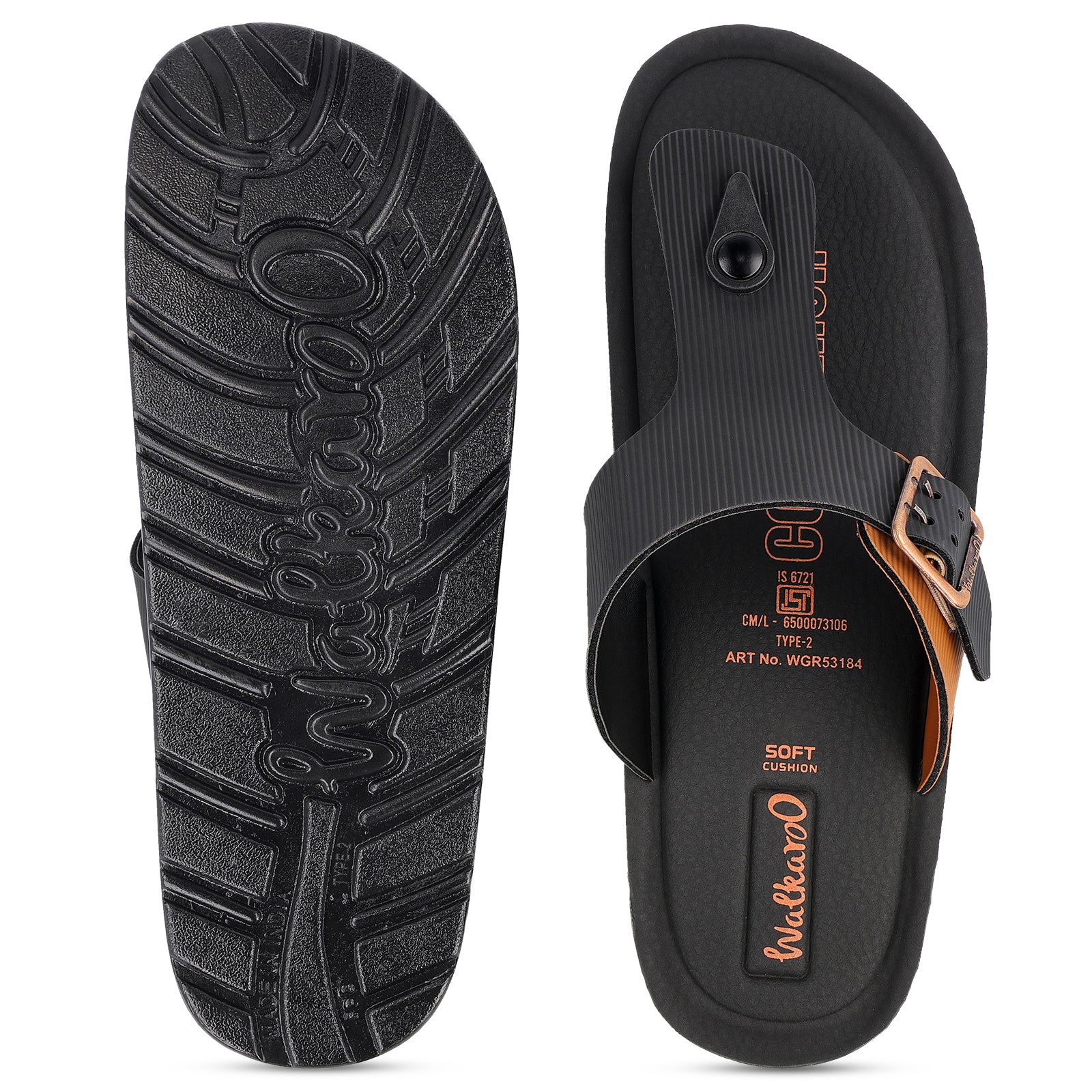 Men's Daily Wear Sandals - WGR53184 Black