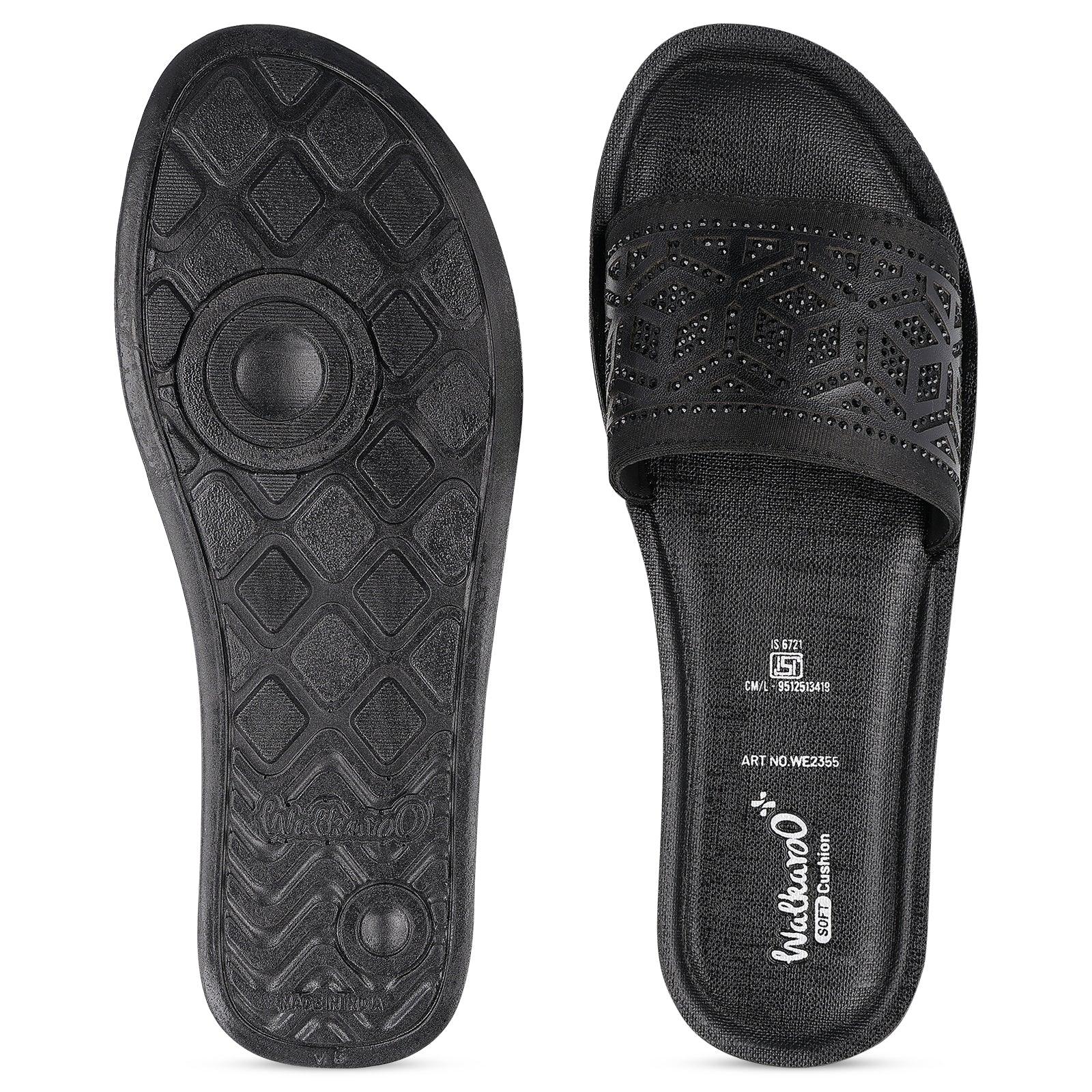 Women's Slide Sandals - WE2355 Black