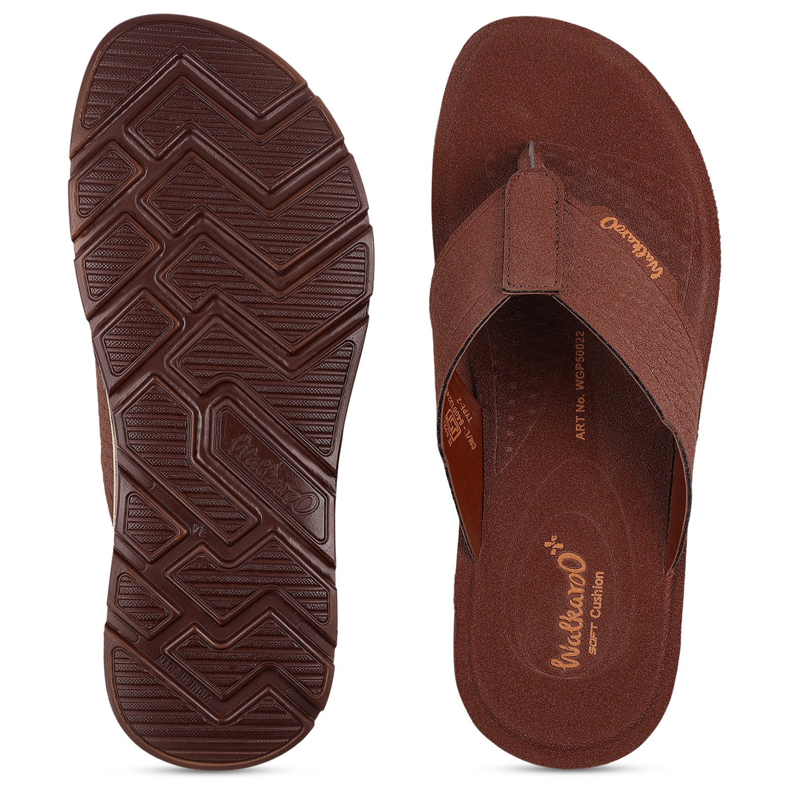 Men's Daily Wear V-Strap Sandals - WGP50022 Brown