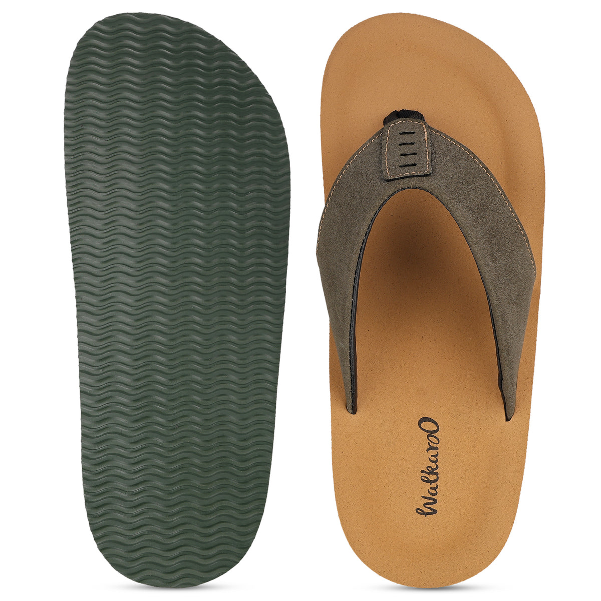 Men's Flip-Flops -FGR14300 Olive Tan
