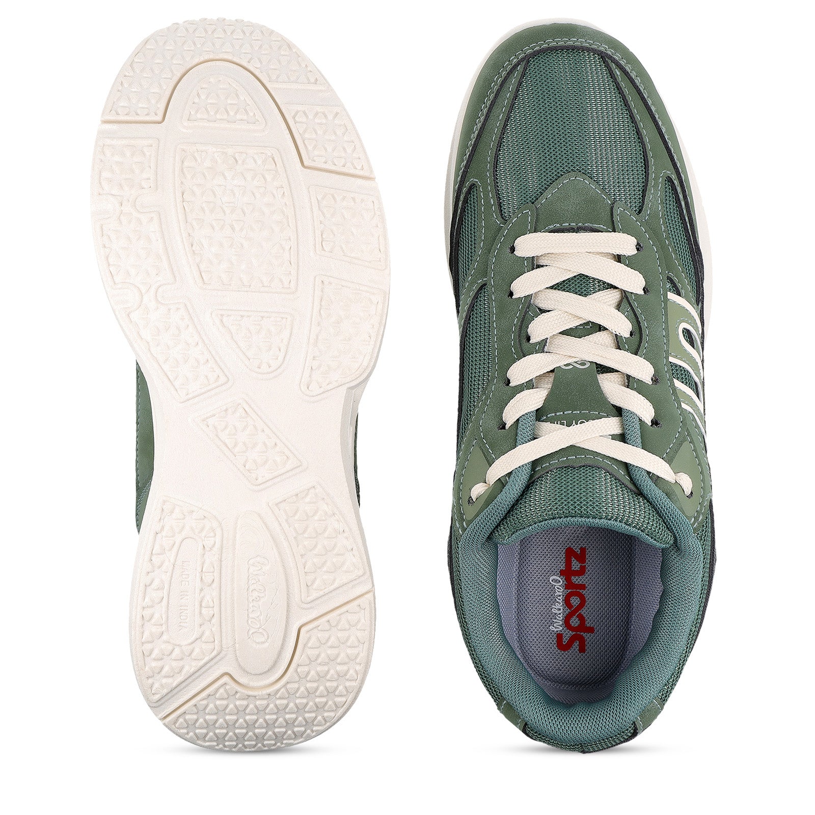 Men's Suede Sports Sneakers - SGE24009 Dark Green