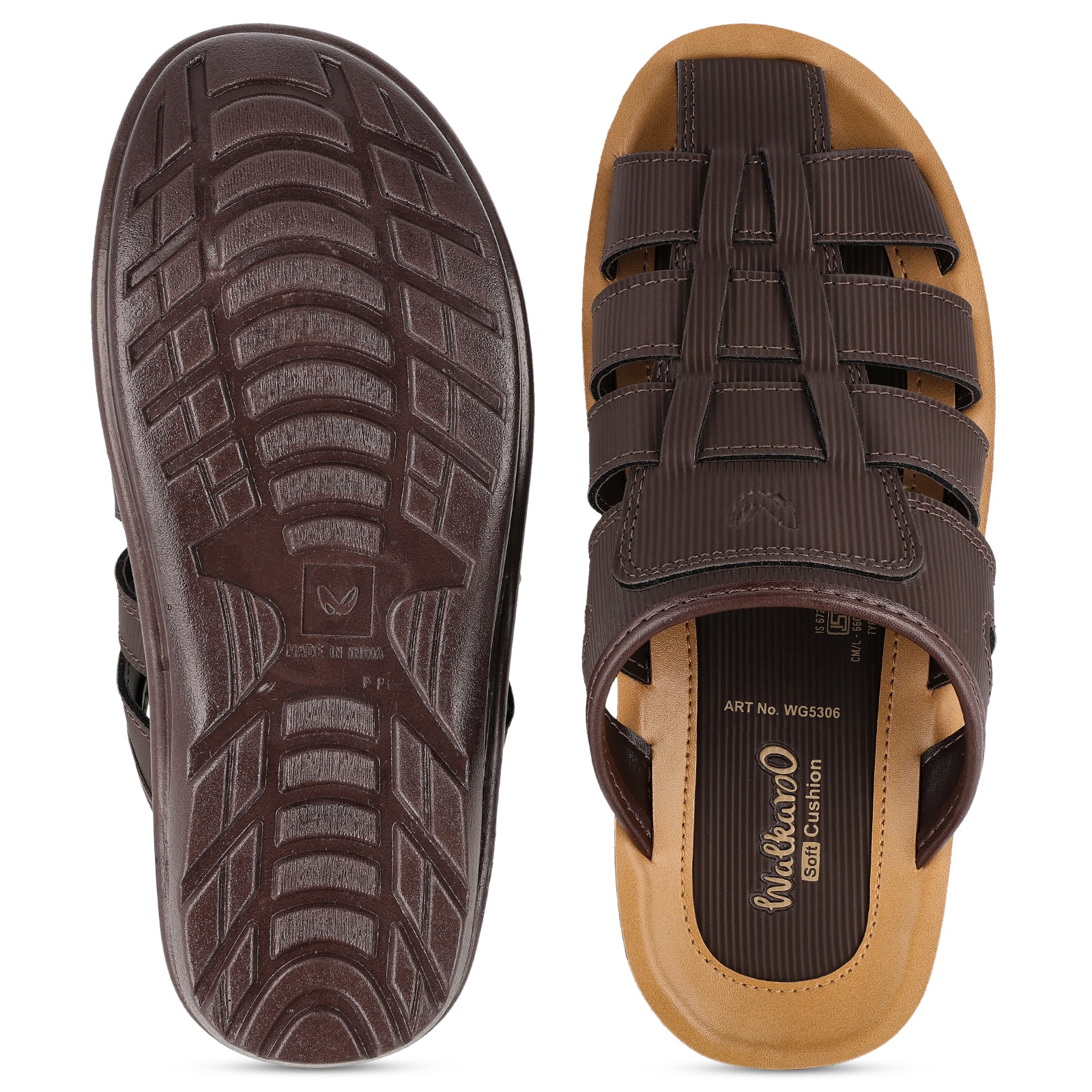 Men's Fisherman Sandals - WG5306 Brown Beige
