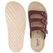 Women's Daily Wear Sandals - WLR74030 Maroon