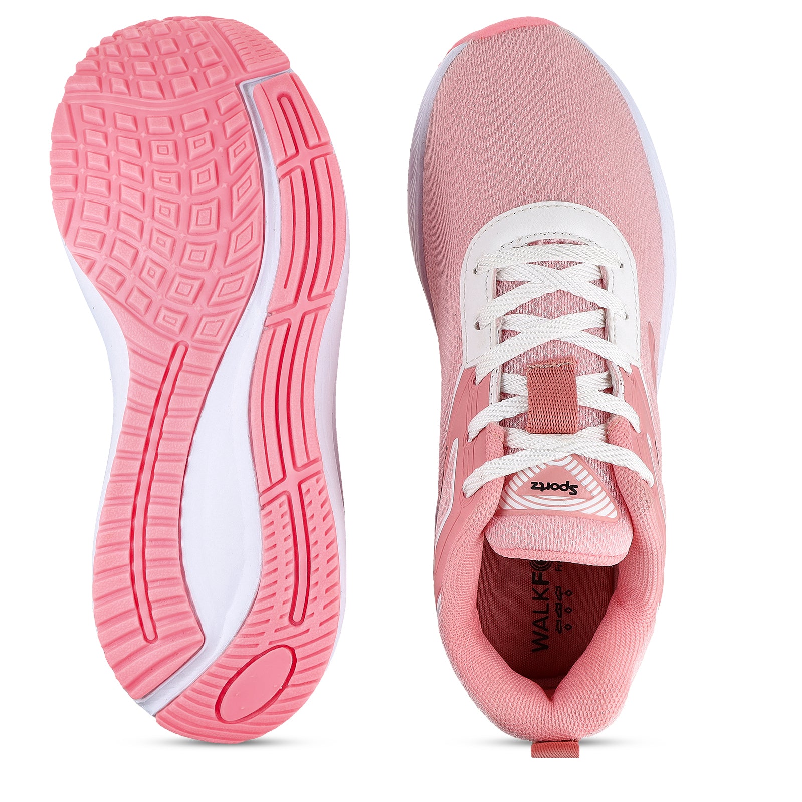 Women's Lace-up Sports Shoe - WS9922 Peach
