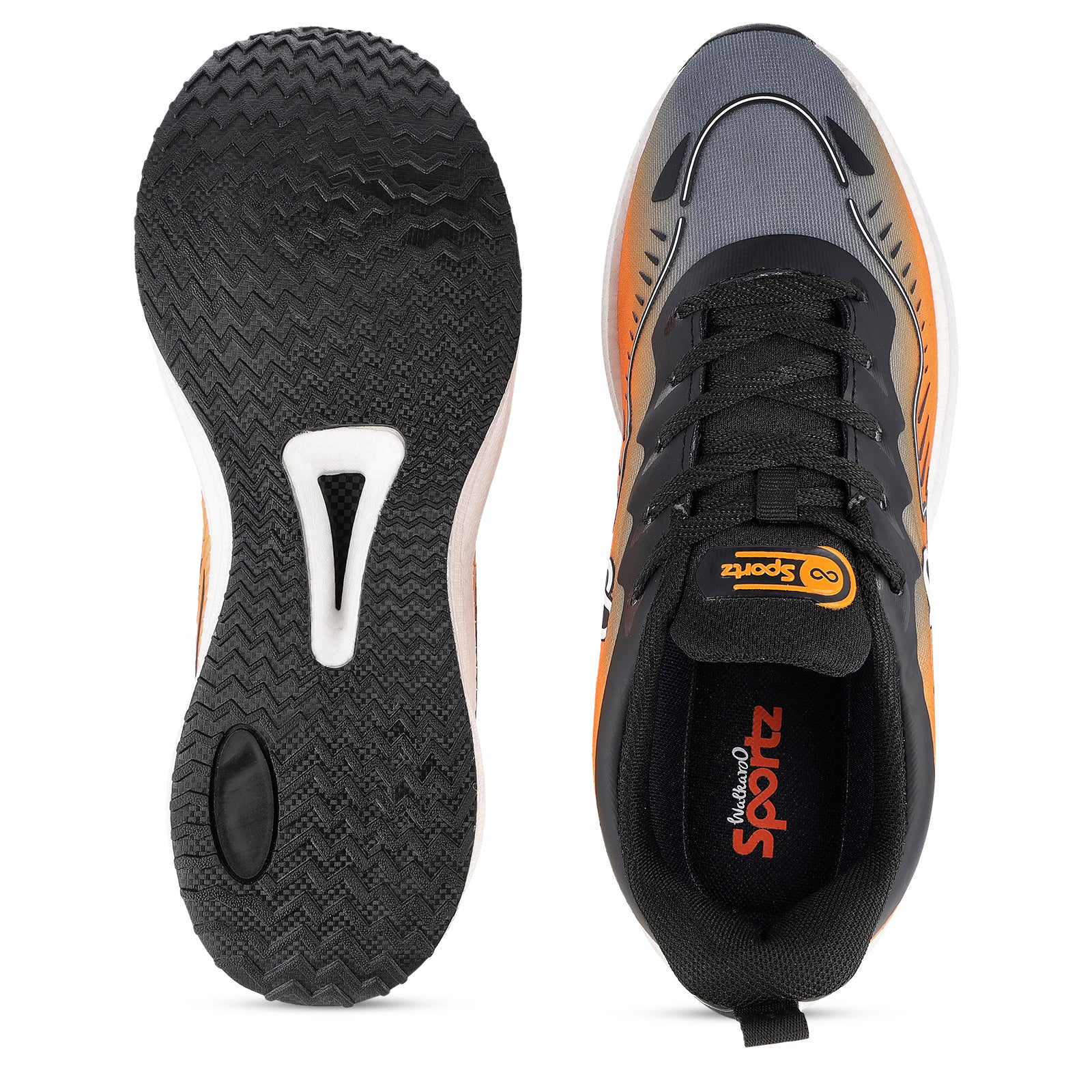 Men's Active Beads Sports Shoes - WS9163 Grey Orange