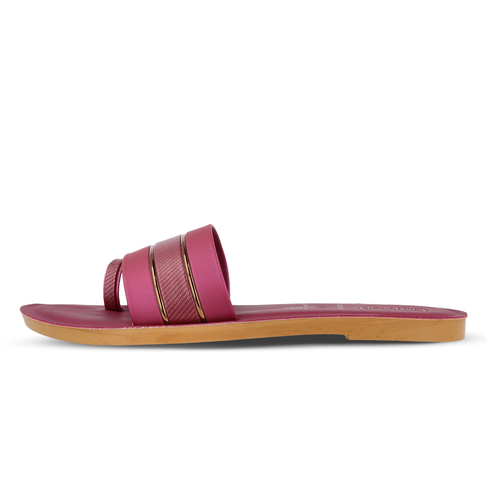 Women's Slide Sandals - WLR73015 Maroon