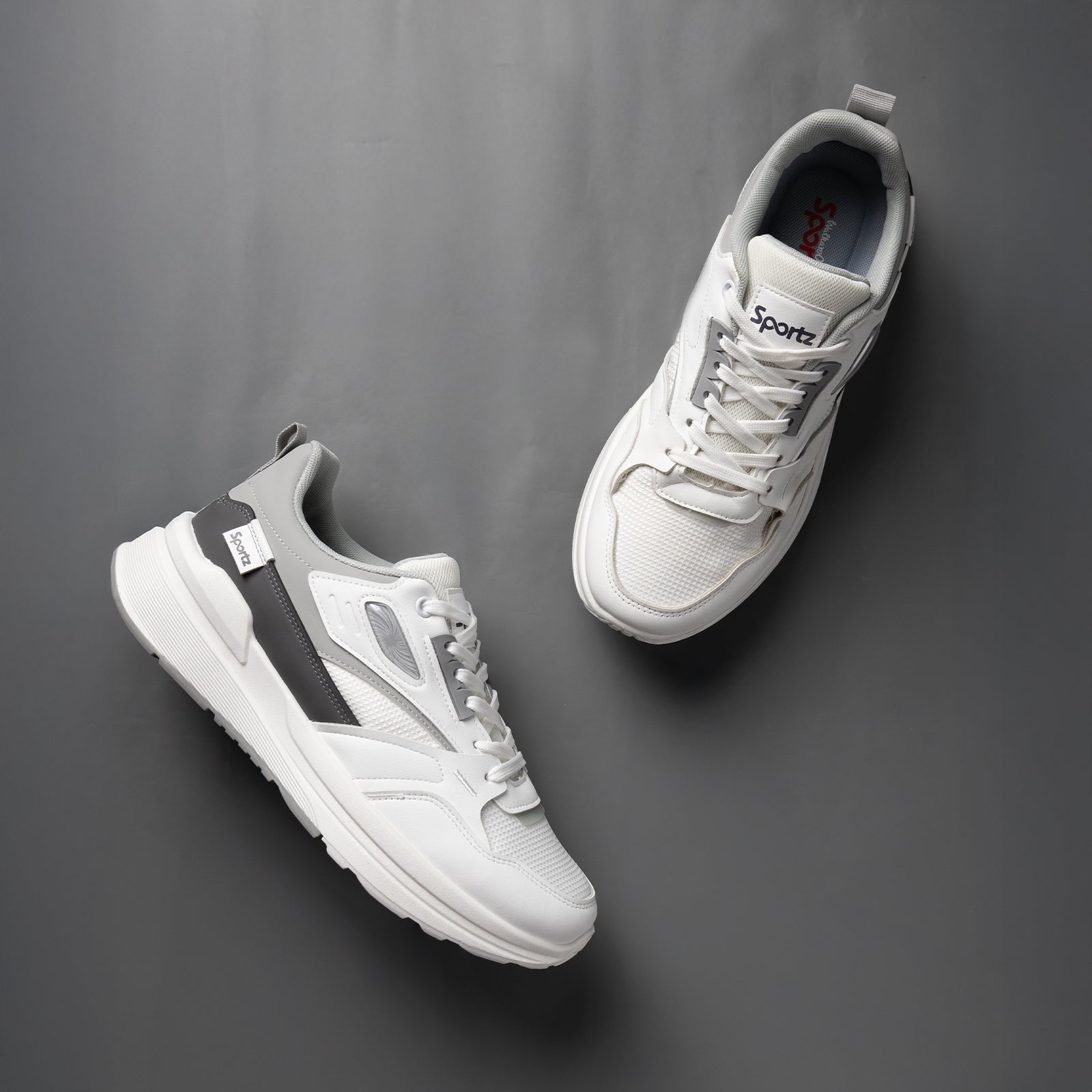 Men's Sports Sneakers - WY3496 White Grey
