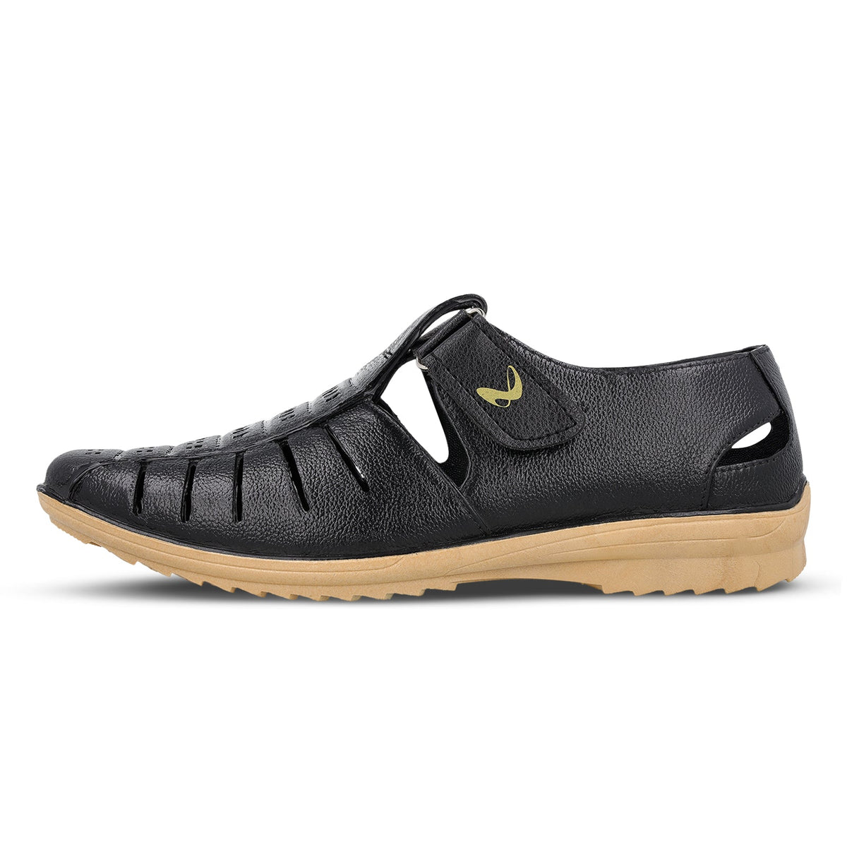 Men's Fisherman Sandals - 12305 Black Beige