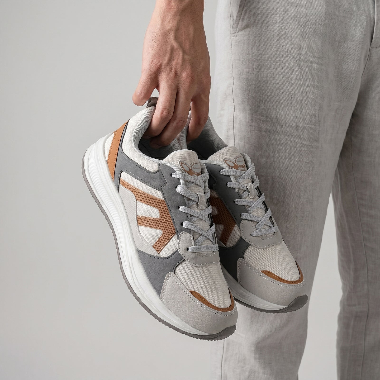 Men's Sports Shoe -ONG97009 Light Grey