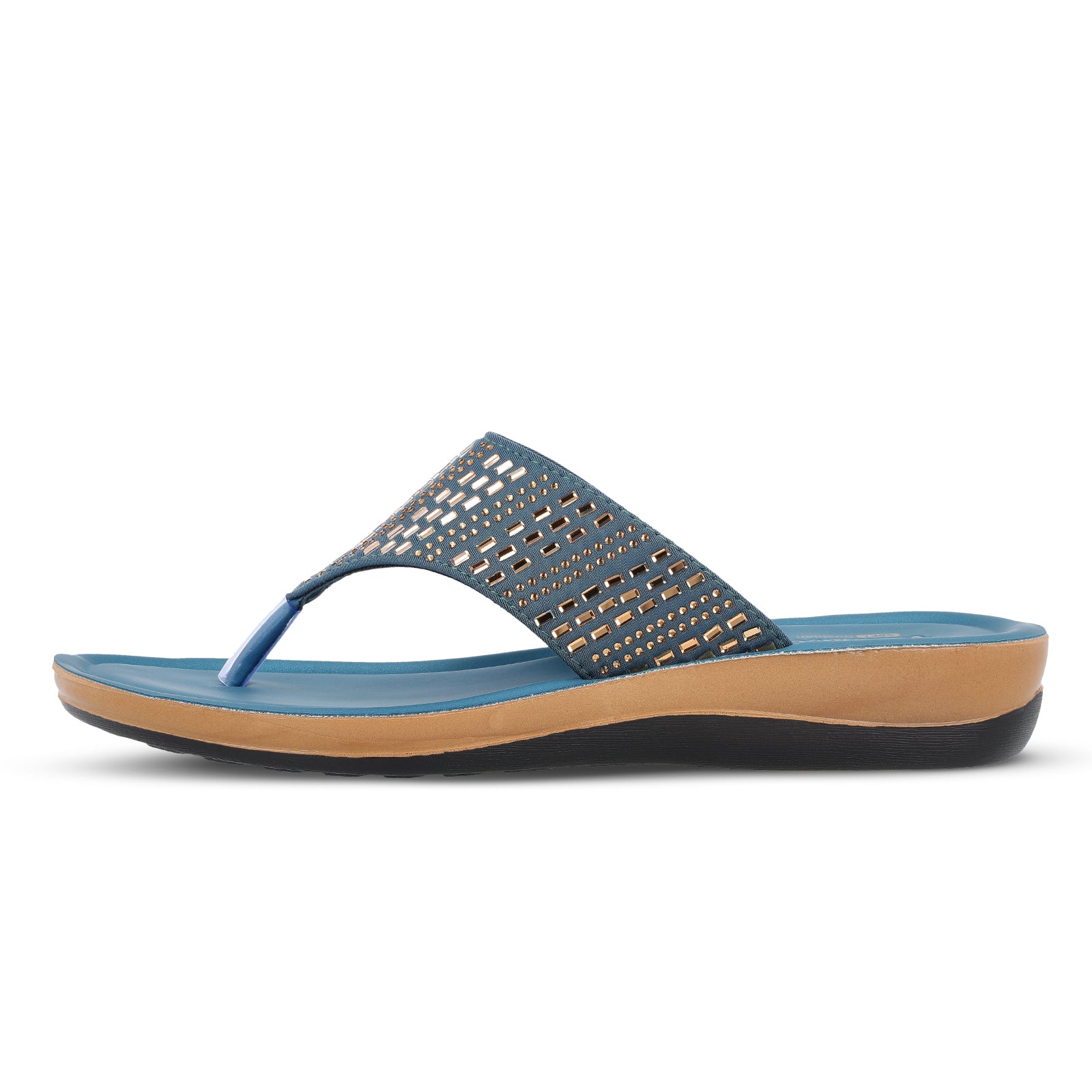 Sparkles Women's Daily Wear Sandal - WLP71223 Peacock Blue